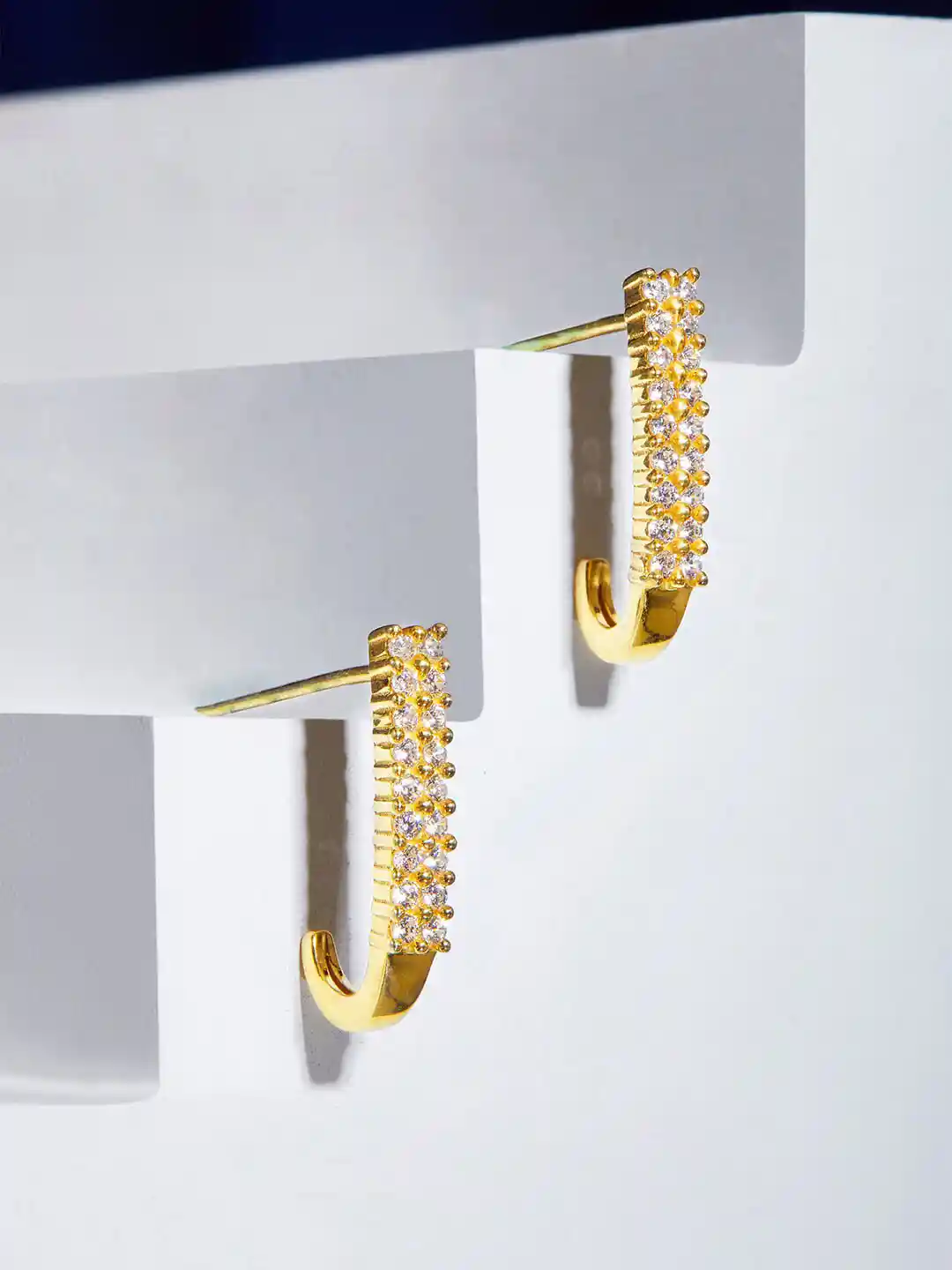 Buy Rubans 925 Sterling Silver Gold-Plated Basic Straight Line