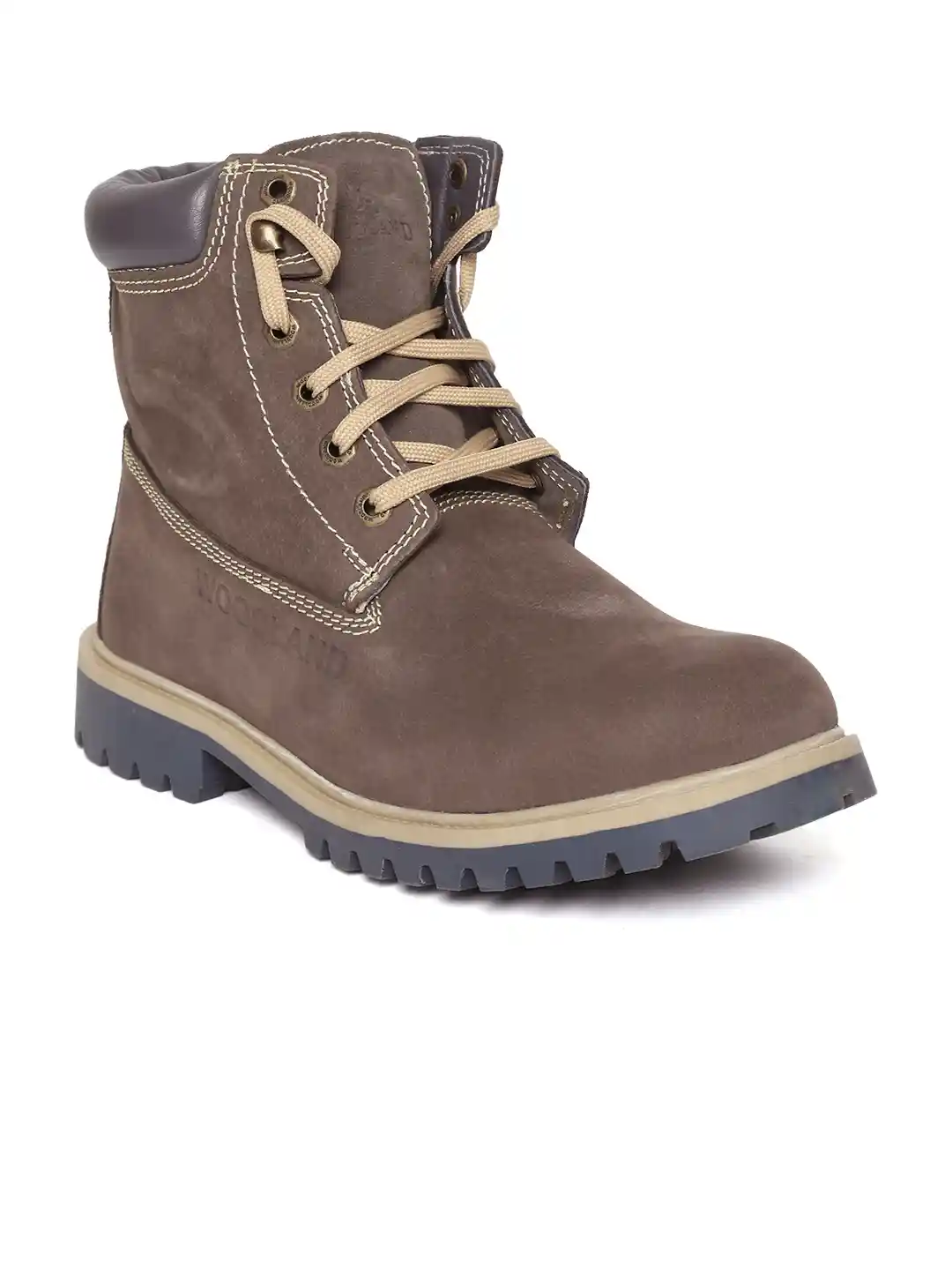 Buy Woodland Men Brown Solid Nubuck Leather Flat Boots Boots for