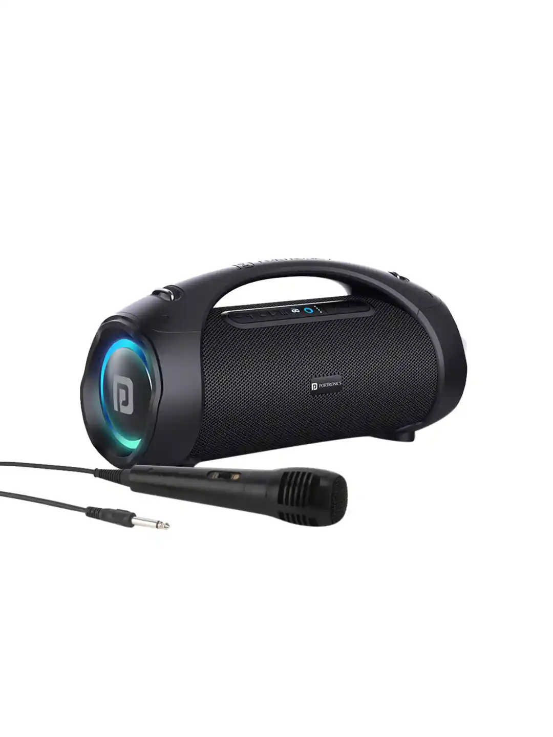 Bluetooth Devices Wired Portable Speaker Portronics Black Solid