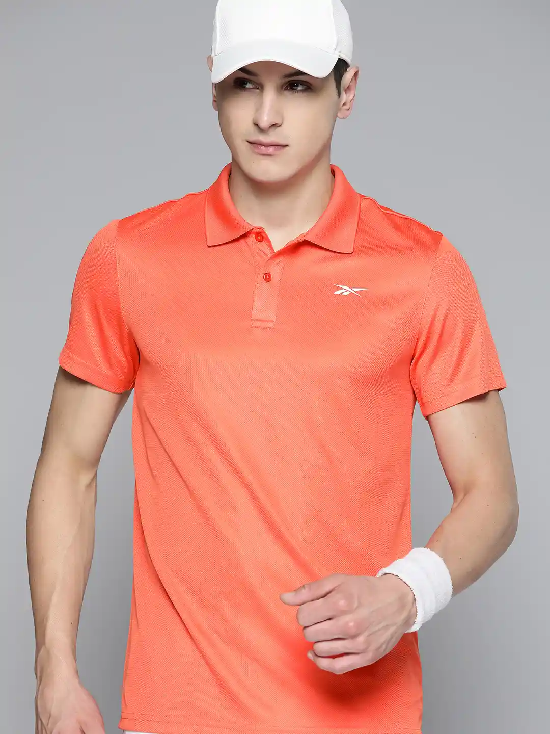 Buy Reebok Men Brand Logo Rbk Fitness Power Mesh Speedwick Polo T