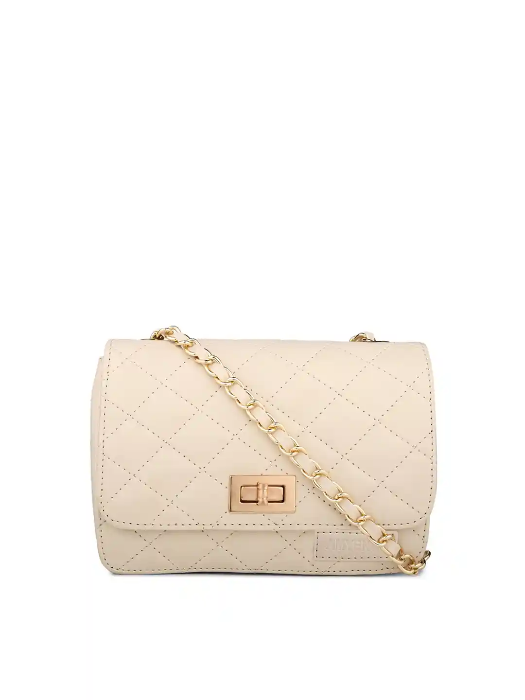 Buy AMYENCE White Structured Sling Bag with Quilted Handbags for