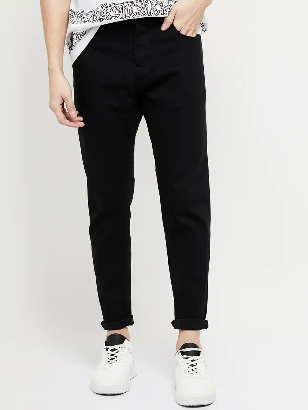 Buy max Men Black Regular Fit Clean Look Jeans Jeans for Men