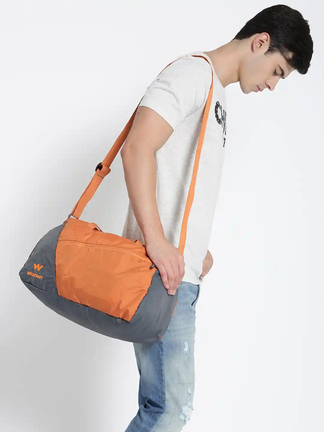 Buy Wildcraft Unisex Orange Tinker Duffel Bag with Shoulder Strap