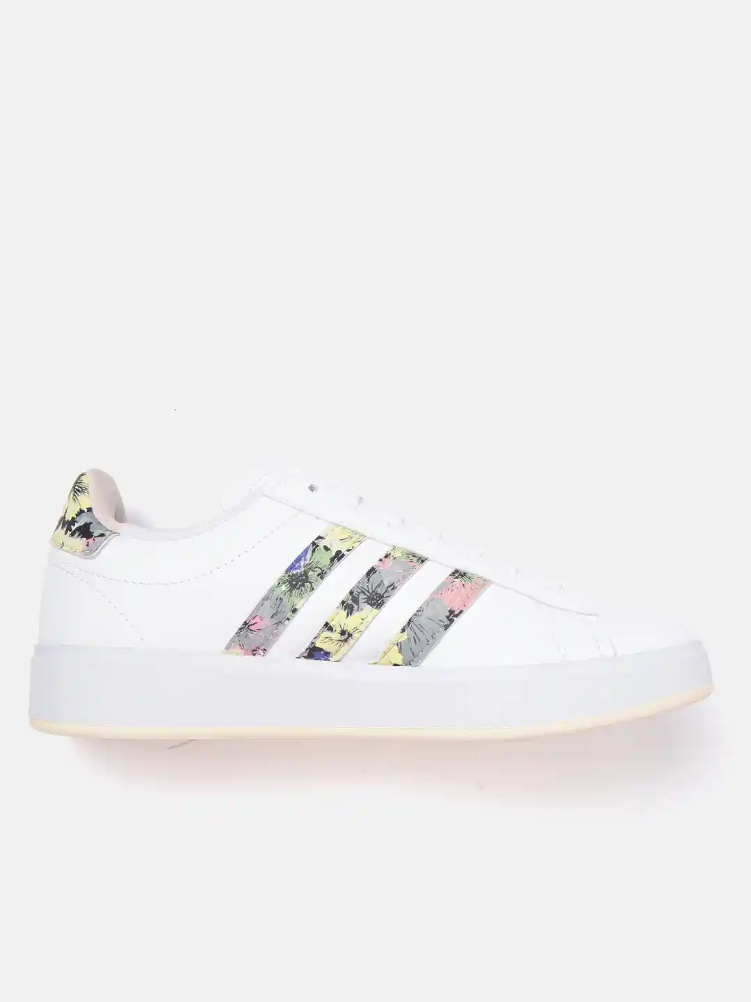 Buy ADIDAS Women White Floral Print Grand Court Tennis Shoes - Main Image