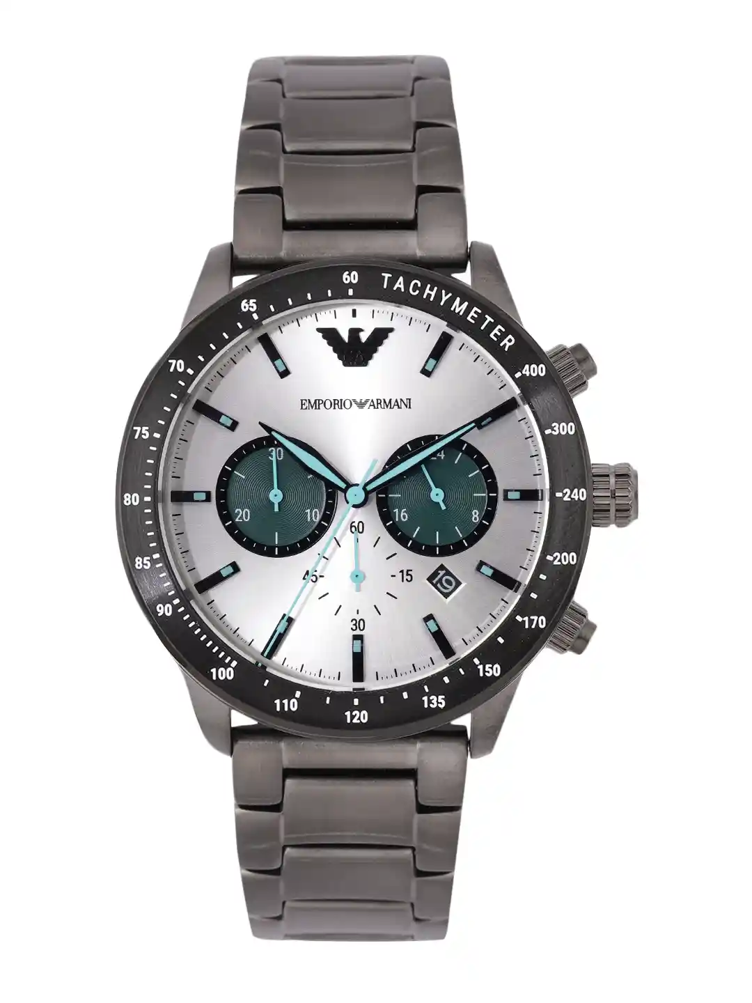Armani Automatic Gunmetal Armani Watch Men Gun-Metal Stainless