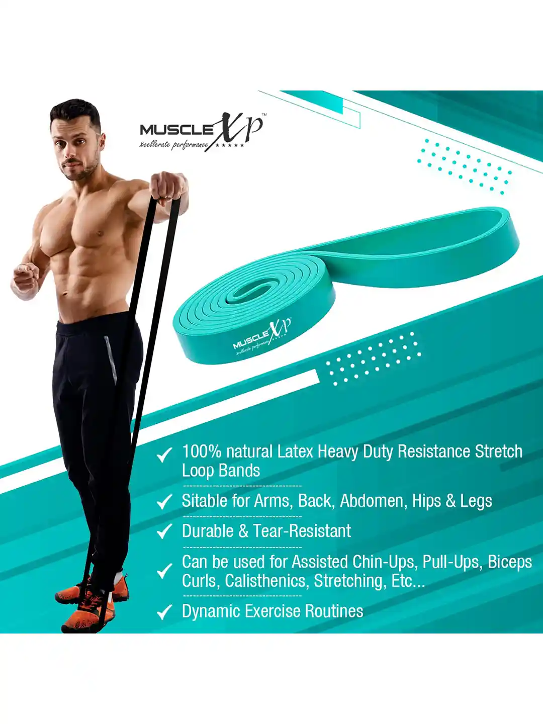 Buy MUSCLEXP Blue Resistance Loop Band Sports Accessories for