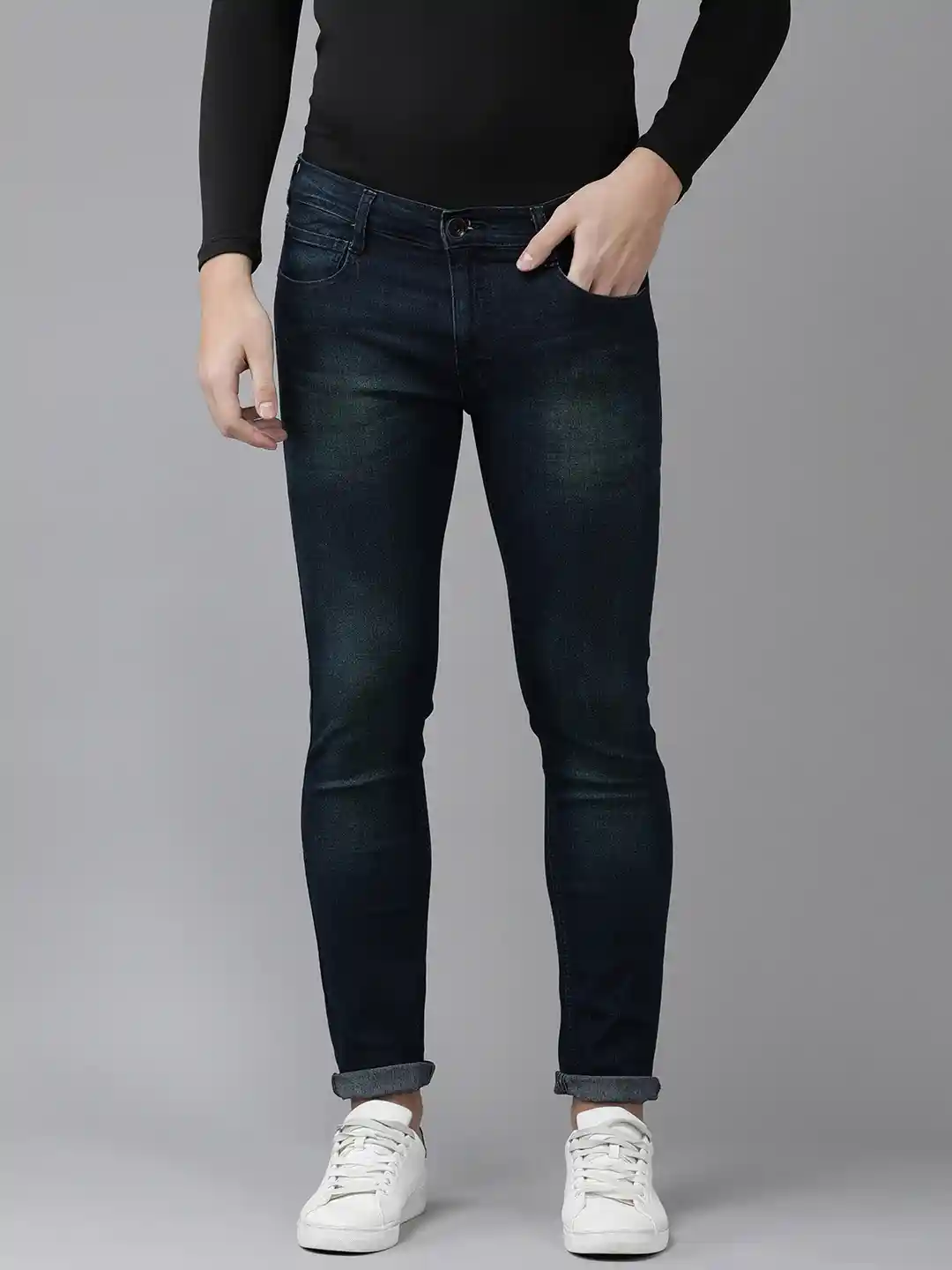 Buy Pepe Jeans Men Blue Tapered Vapour Slim Fit Low-Rise Light