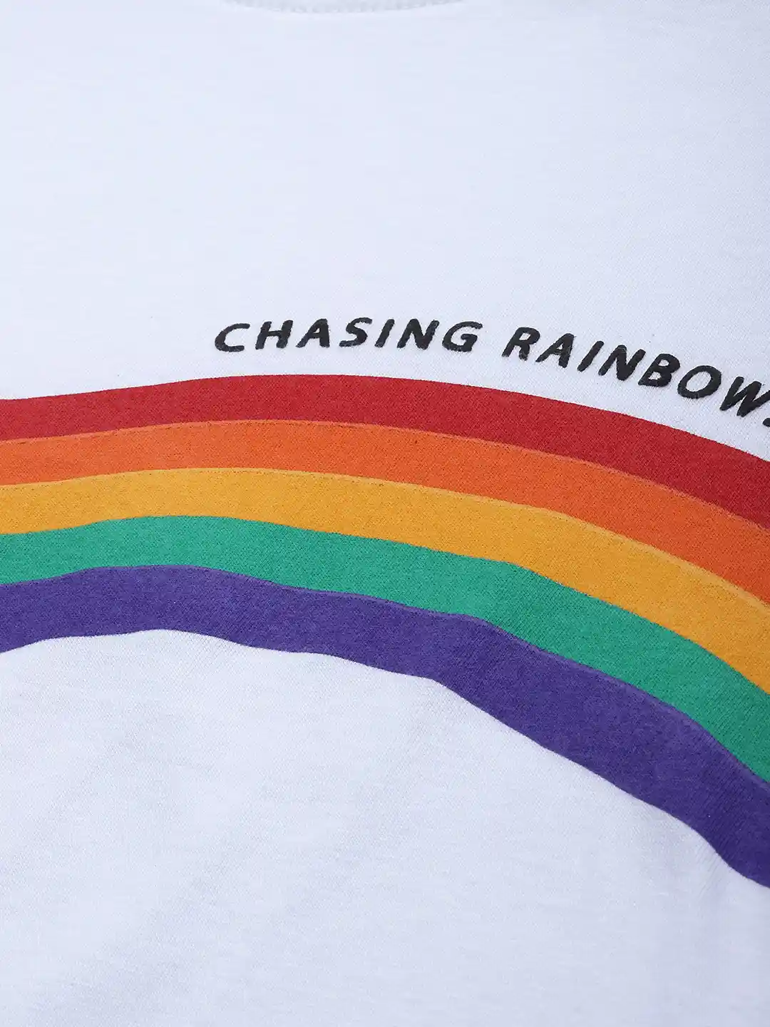 Buy Mast Harbour Women White Rainbow Striped Pure Cotton T-shirt