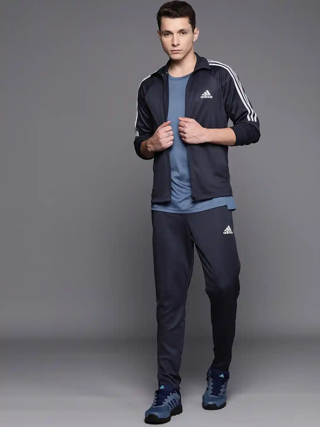 Buy ADIDAS Men Navy Blue Sereno Cut 3-Stripes Aeroready Tracksuit