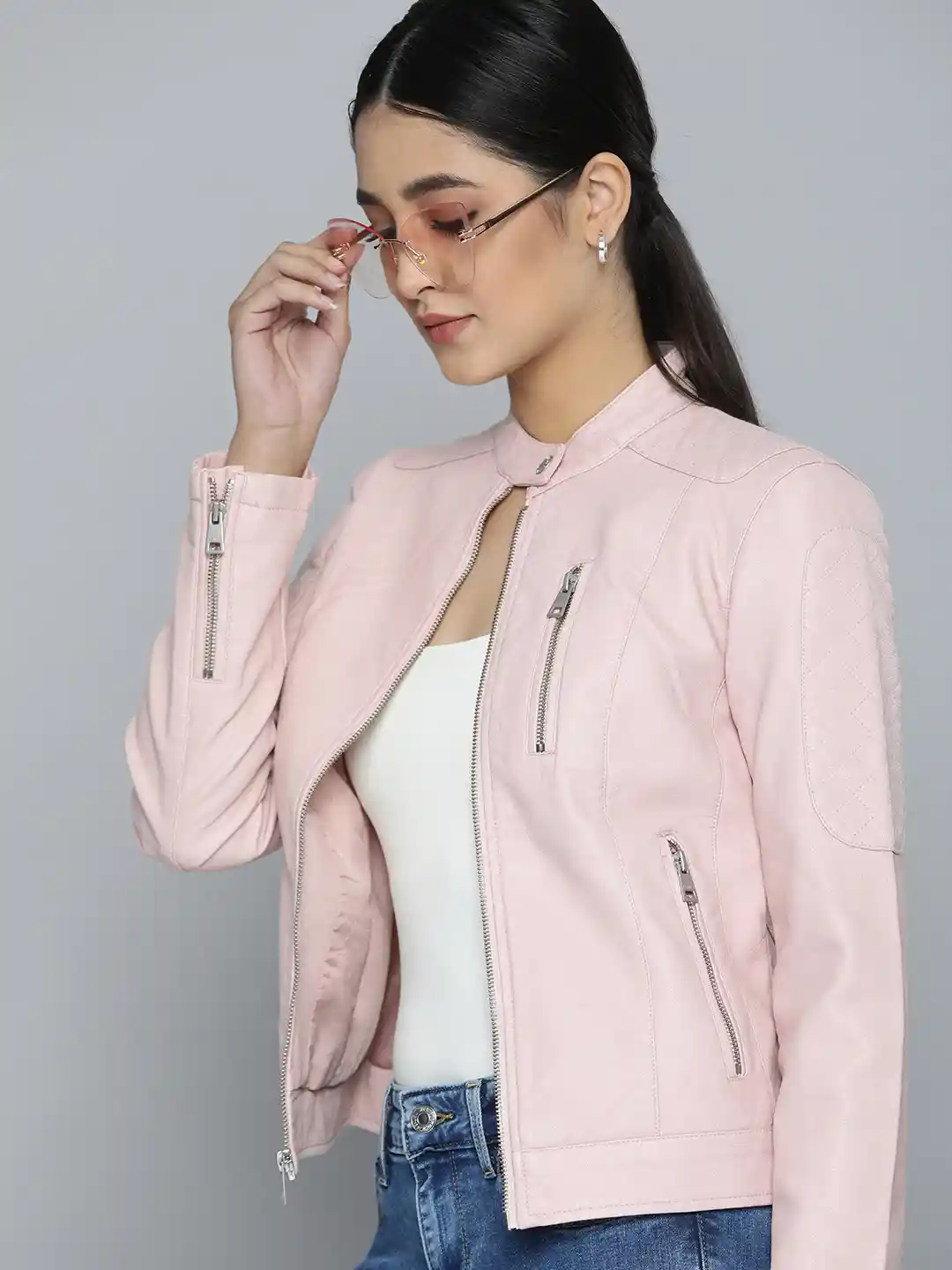 Buy Levis Women Pink Leather Jacket Jackets for Women 18904478