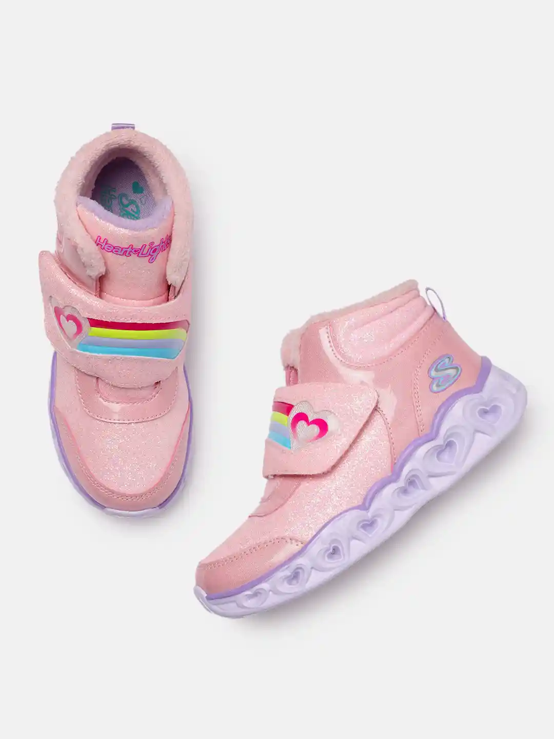 Buy Skechers Girls Heart Lights Brilliant Rainbow Sneakers