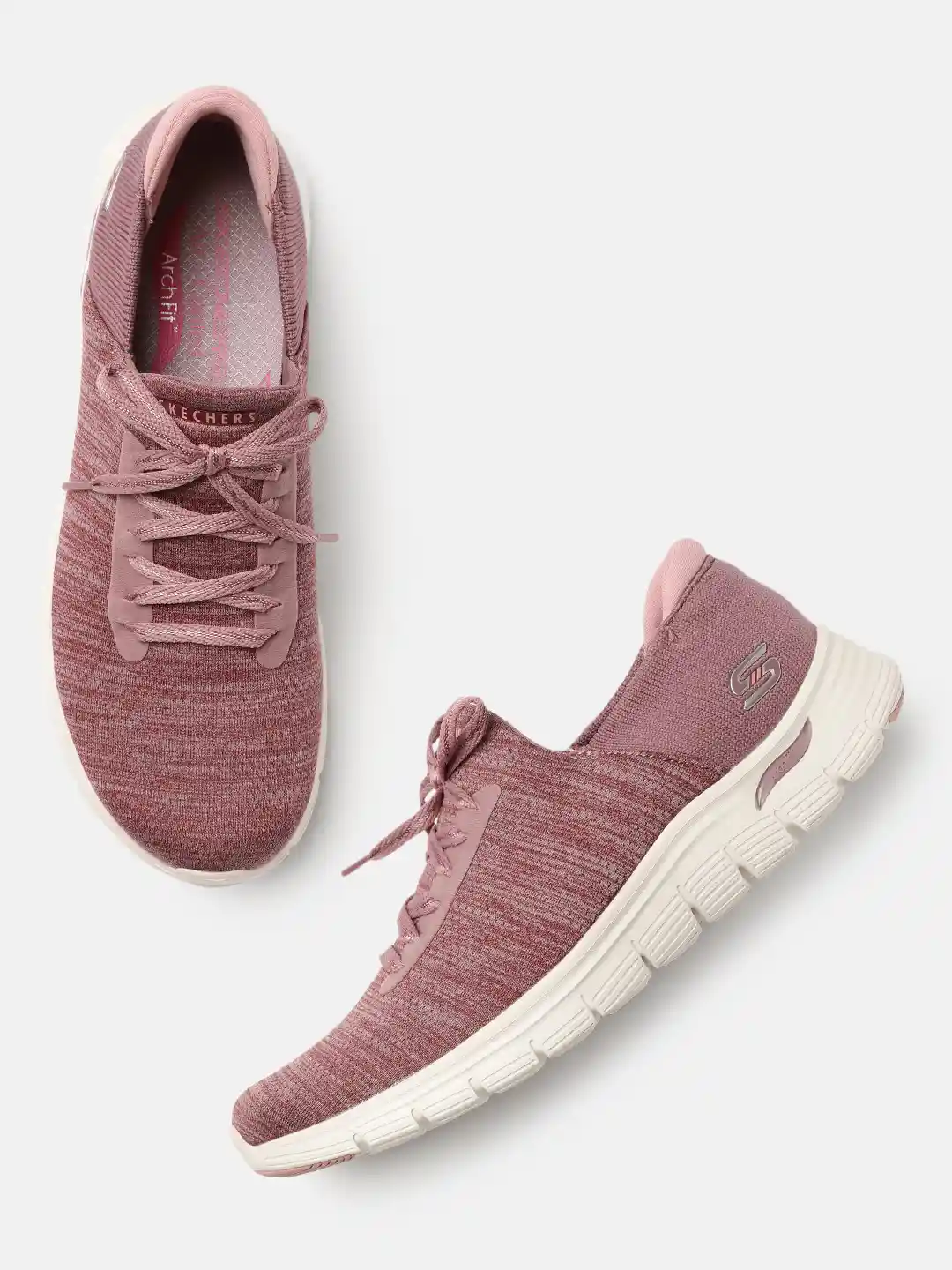 Skechers Women Mauve Arch Fit Vista Entranced Sneakers