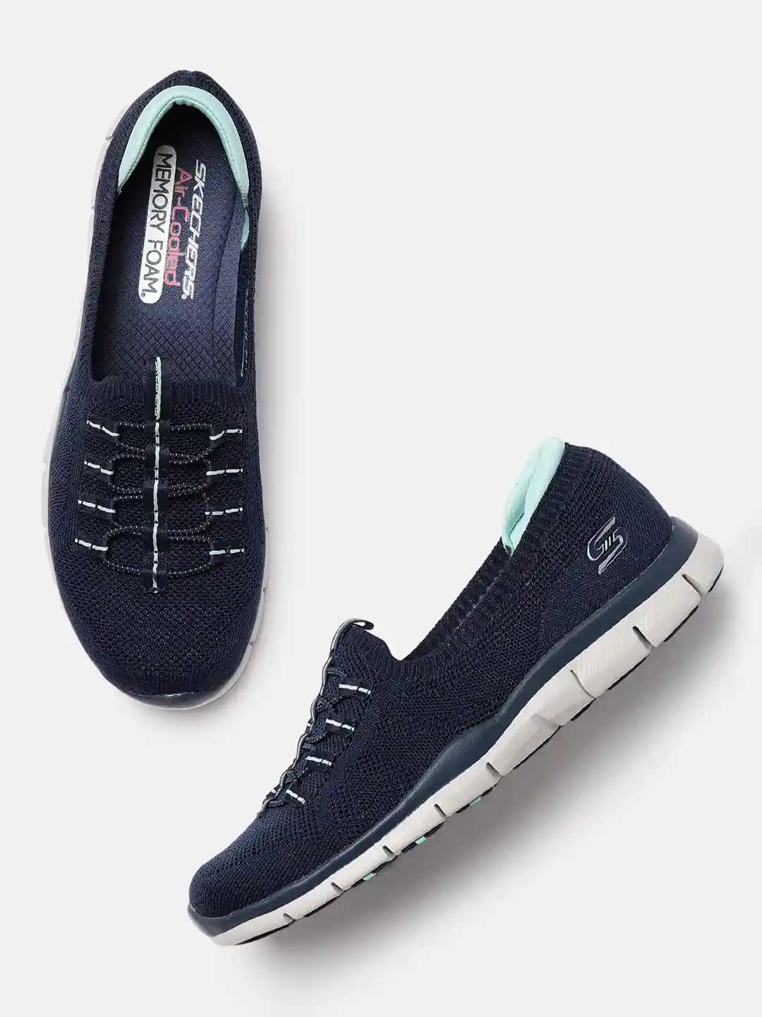Buy Skechers Women Navy Blue GRATIS MORE PLAYFUL Slip-On