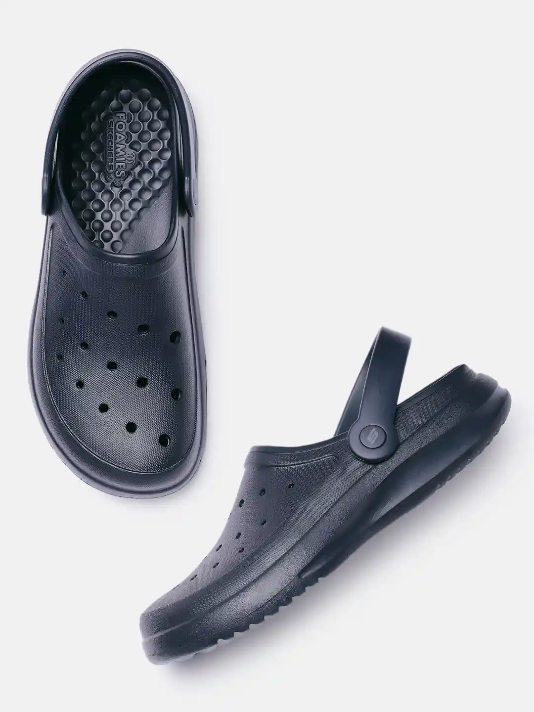 Buy Skechers Men Navy Blue Foamies Summer Chill Clogs Flip