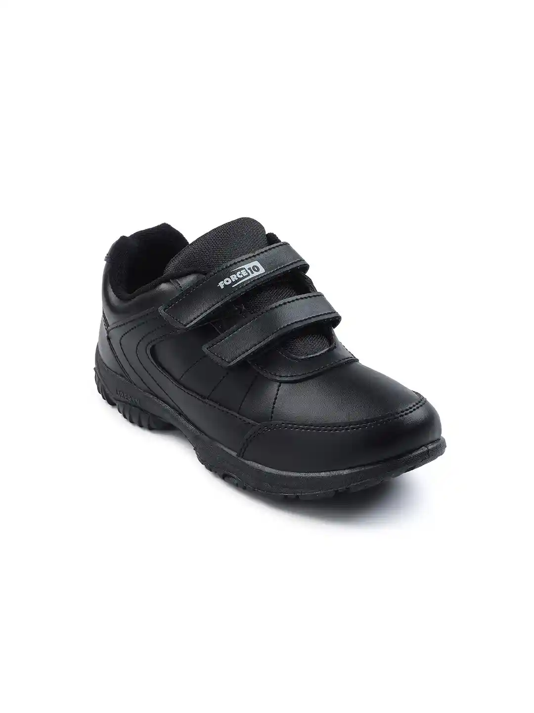Liberty Force 10 kids Black Velcro School Shoes