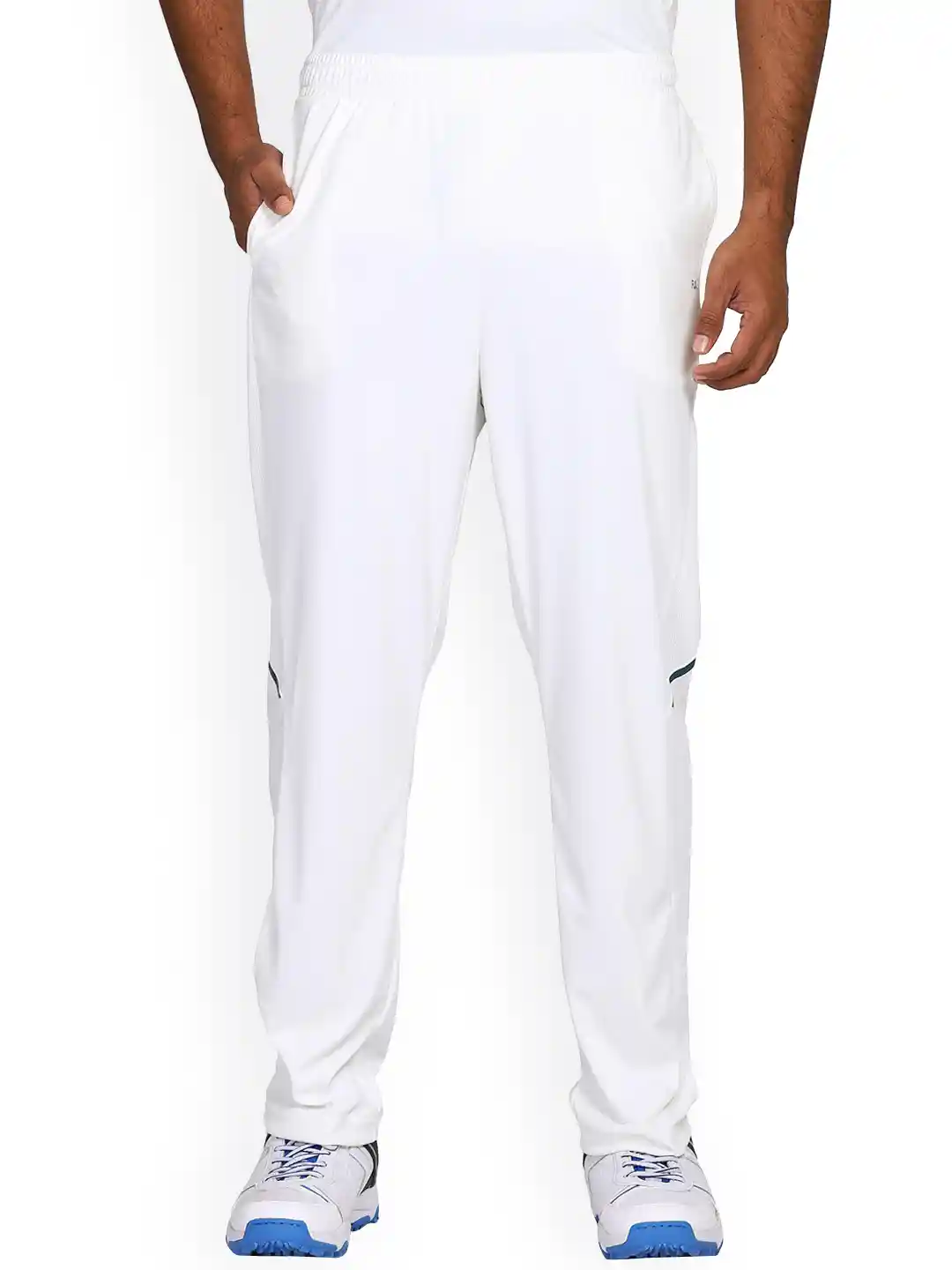 Buy Decathlon Men White Solid Straight-Fit Rapid Dry Cricket Track