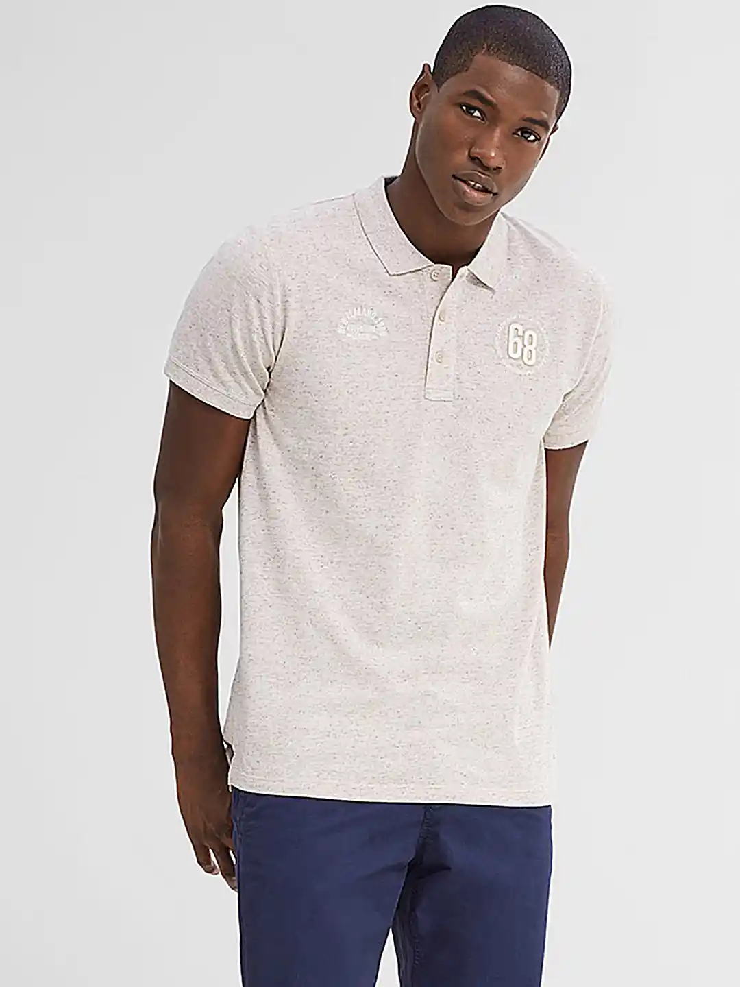 Buy ESPRIT Men Beige Solid Polo Collar T-shirt - Tshirts for Men 1896835 |  Myntra