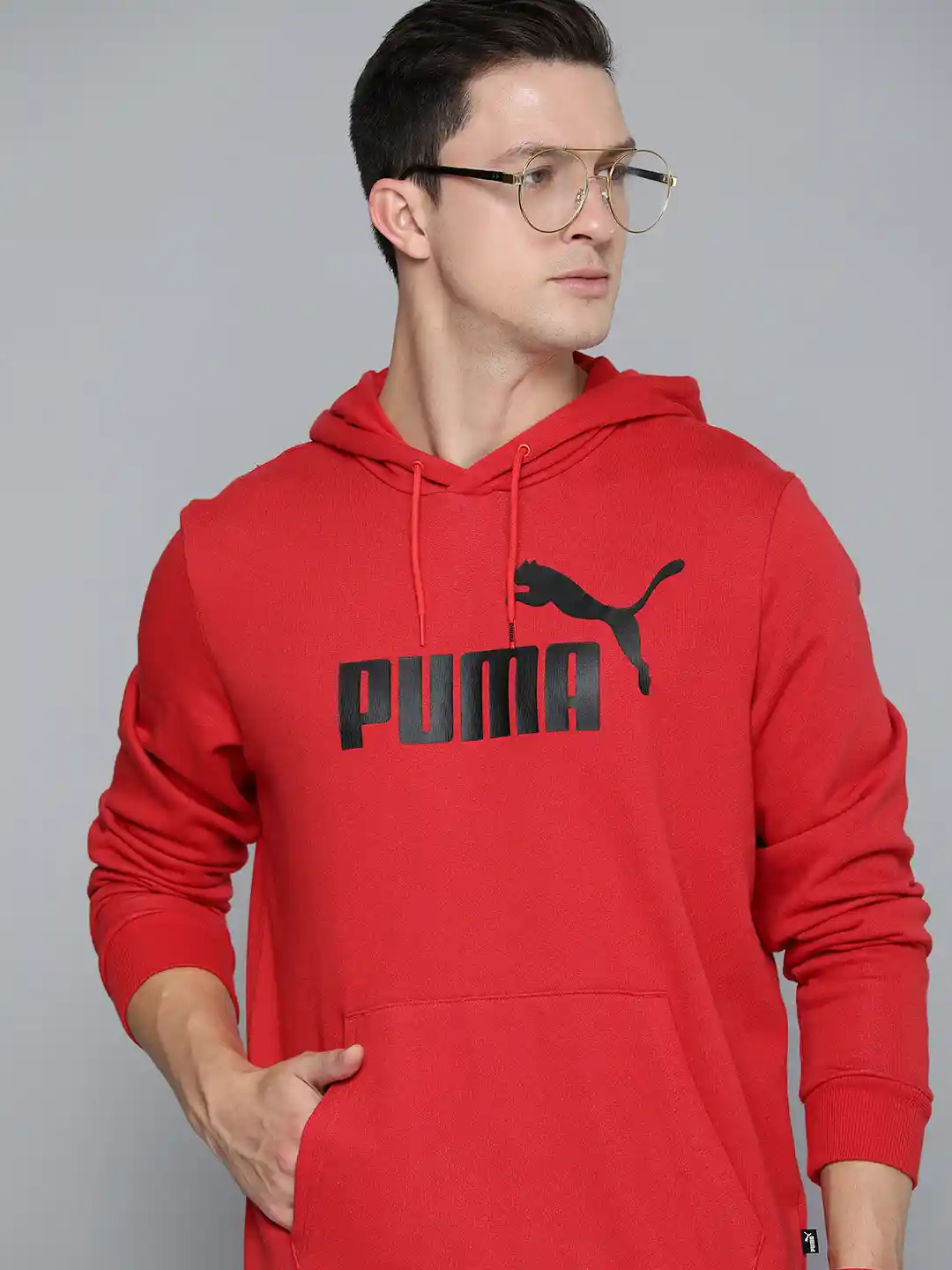 Buy Puma Men Red Printed Hooded Essential Sweatshirt - Sweatshirts for Men  18982636 | Myntra