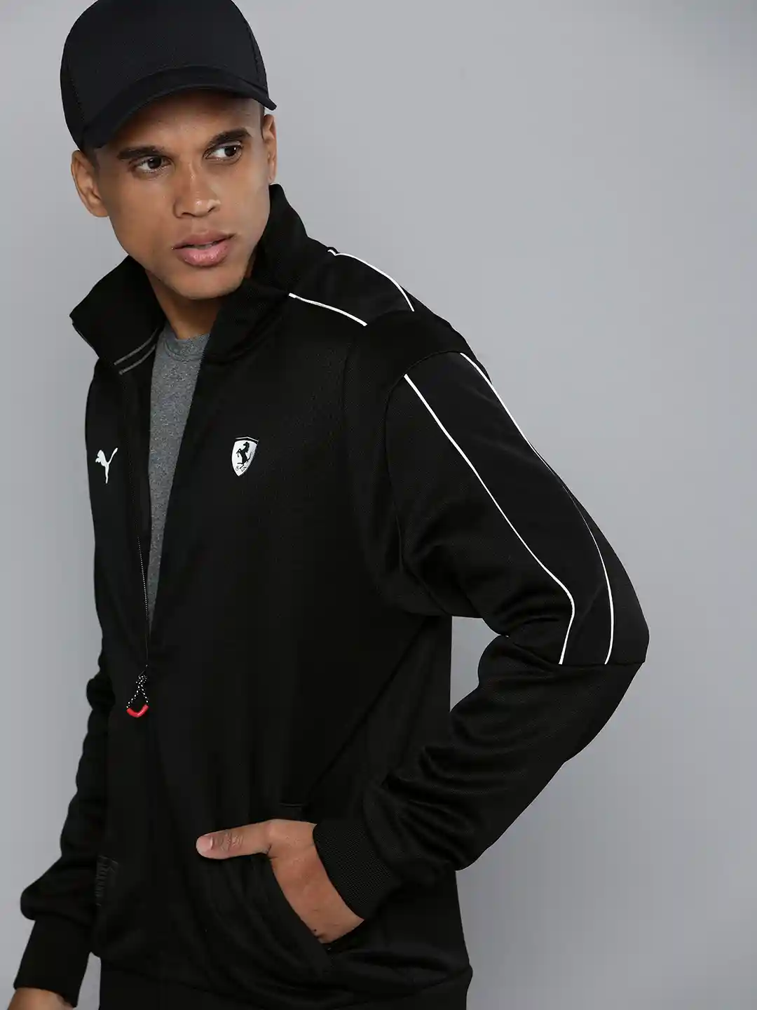 Buy PUMA Motorsport Men Black Ferrari Style MT7 Track Bomber