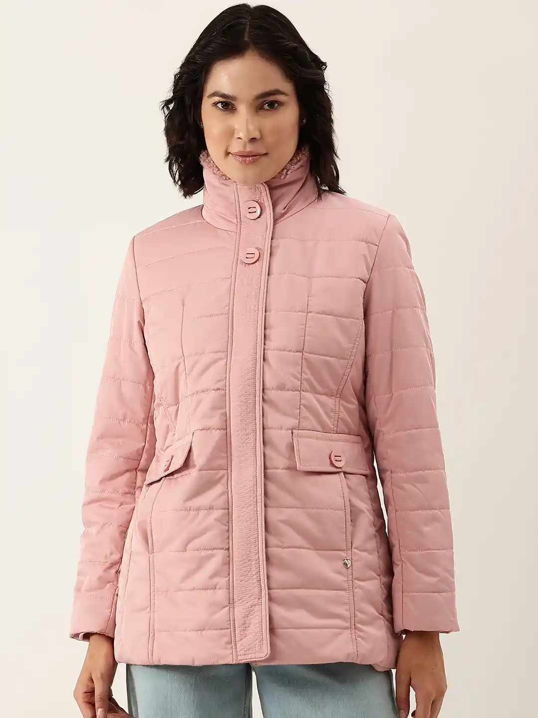 Buy Monte Carlo Women Peach-Coloured Tailored Jacket Jackets for