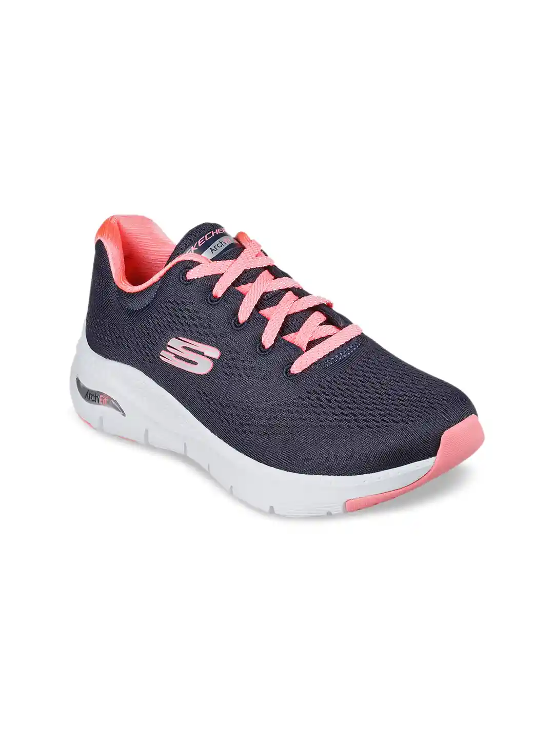 Buy Skechers Women Navy Blue Woven Design Sneakers Casual Shoes