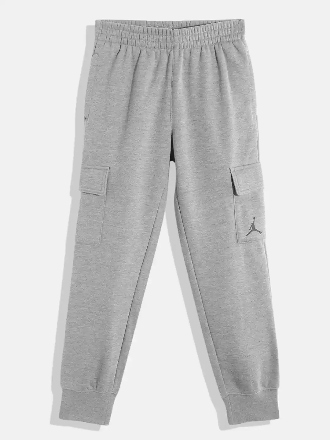 Buy Jordan Boys Grey Melange Brand Logo Detail Cargo Style Joggers