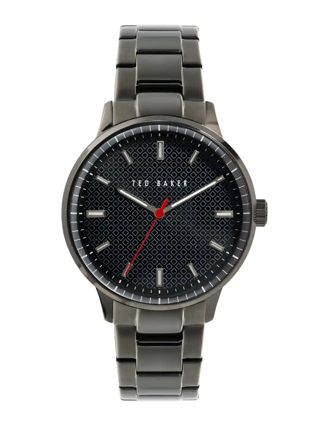 Buy Ted Baker Men Black Dial Black Stainless Steel Bracelet