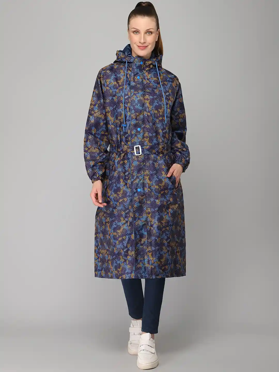 Buy THE CLOWNFISH Juliet Women Blue Orange Abstract Waterproof