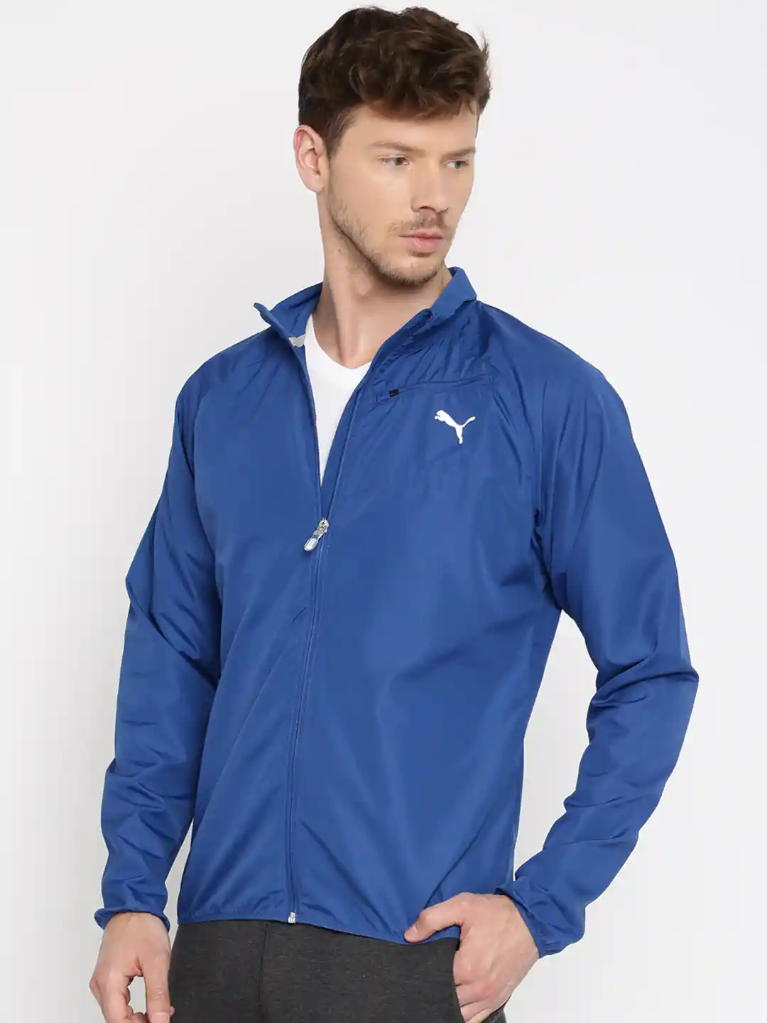 Puma Windcheater Jacket For Men Puma Blue Core-Run Windcheater Jacket