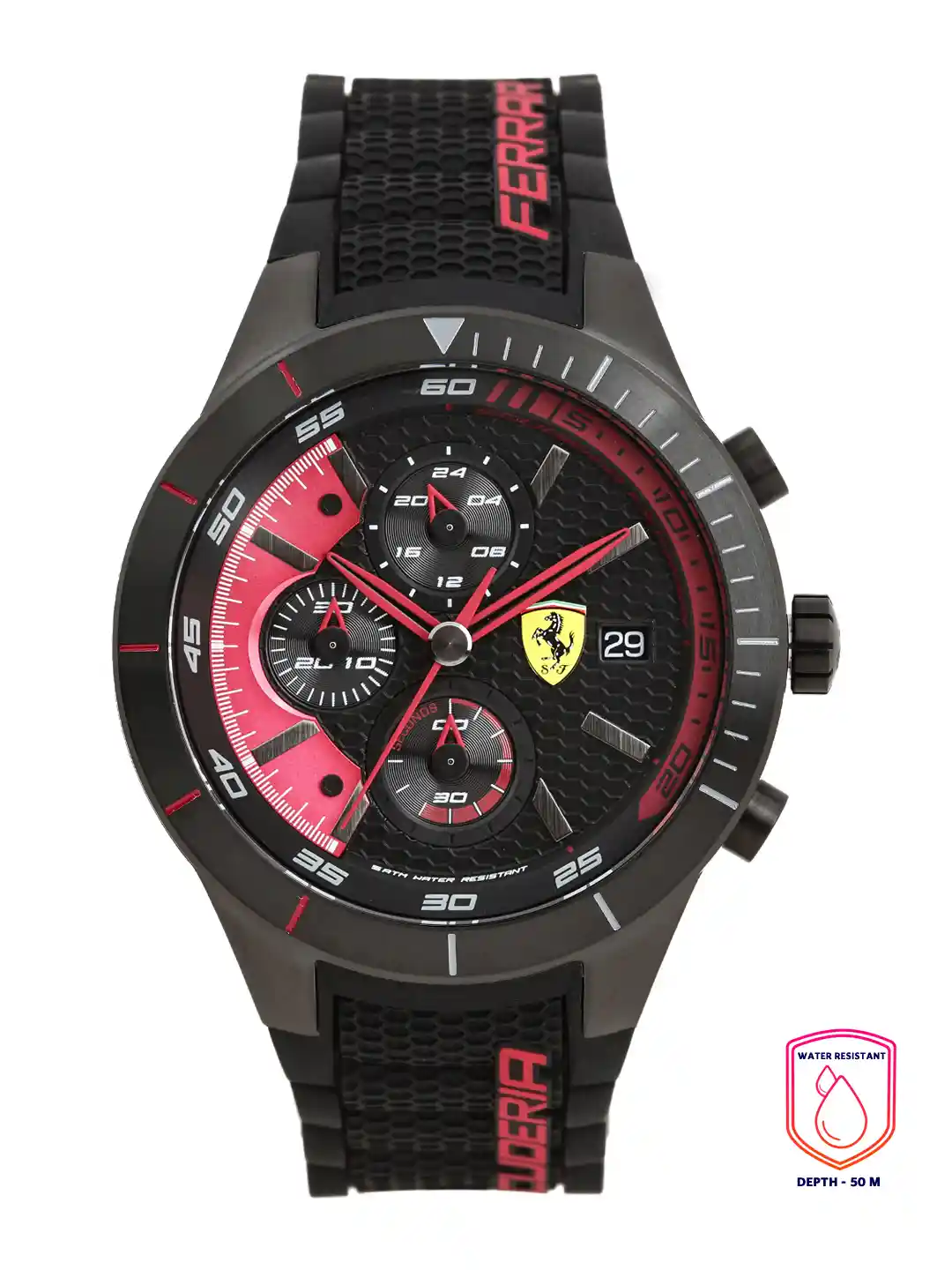 SCUDERIA FERRARI フェラーリ PITCREW クロノグラフ Buy SCUDERIA FERRARI Men Black Pit Crew Analogue Watch 0830260
