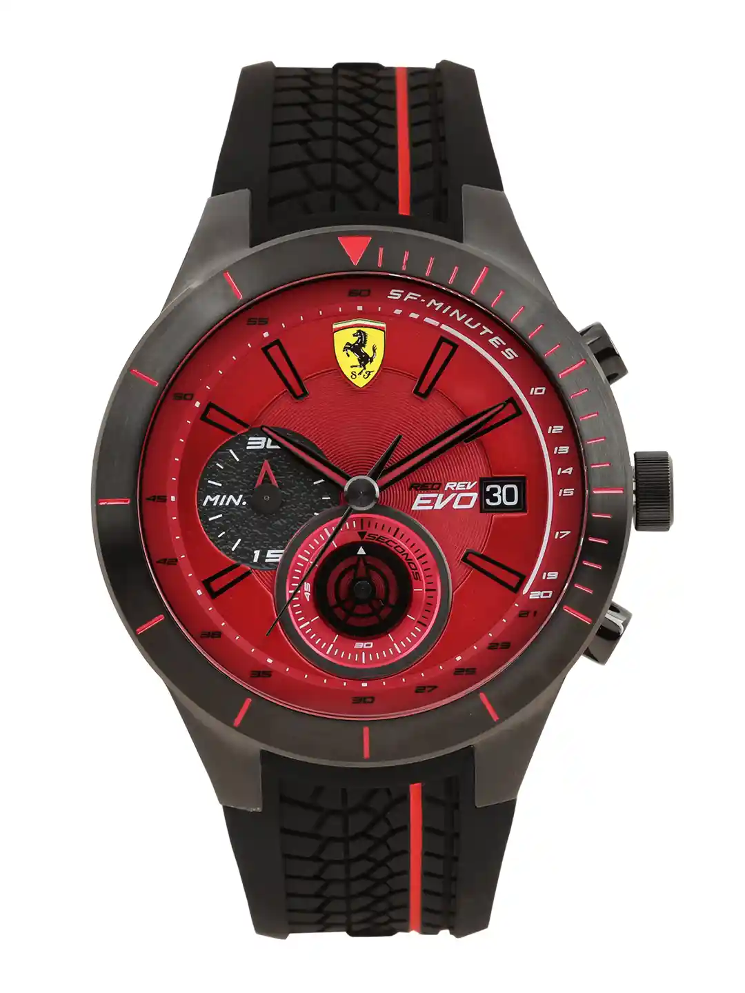 フェラーリ ウォッチ REDREV EVO Scuderia Ferrari RED REV EVO Chrono Analog Black Dial Men's Watch