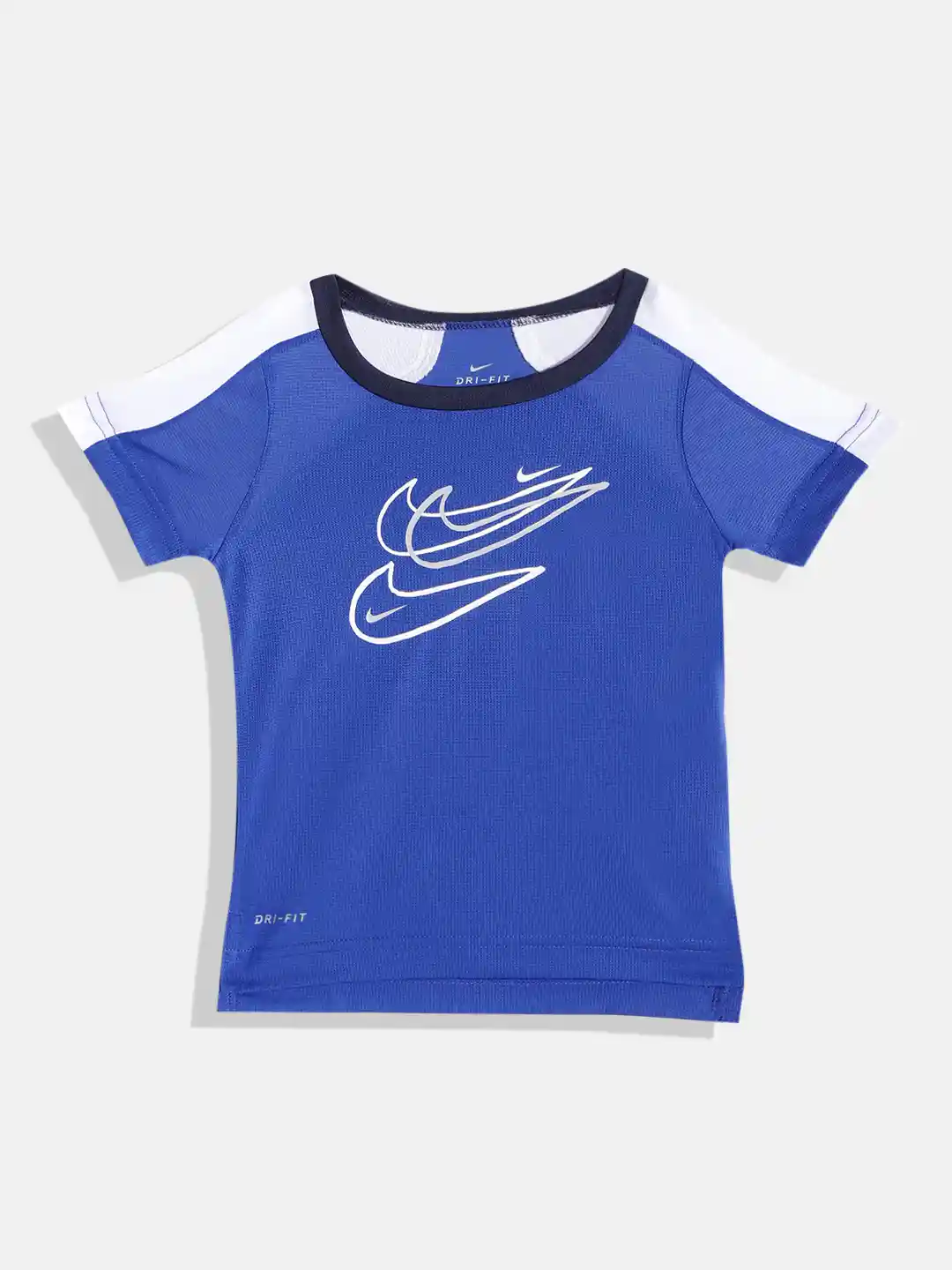 Buy Nike Boys Blue Brand Logo Printed Dri-FIT T-shirt Tshirts