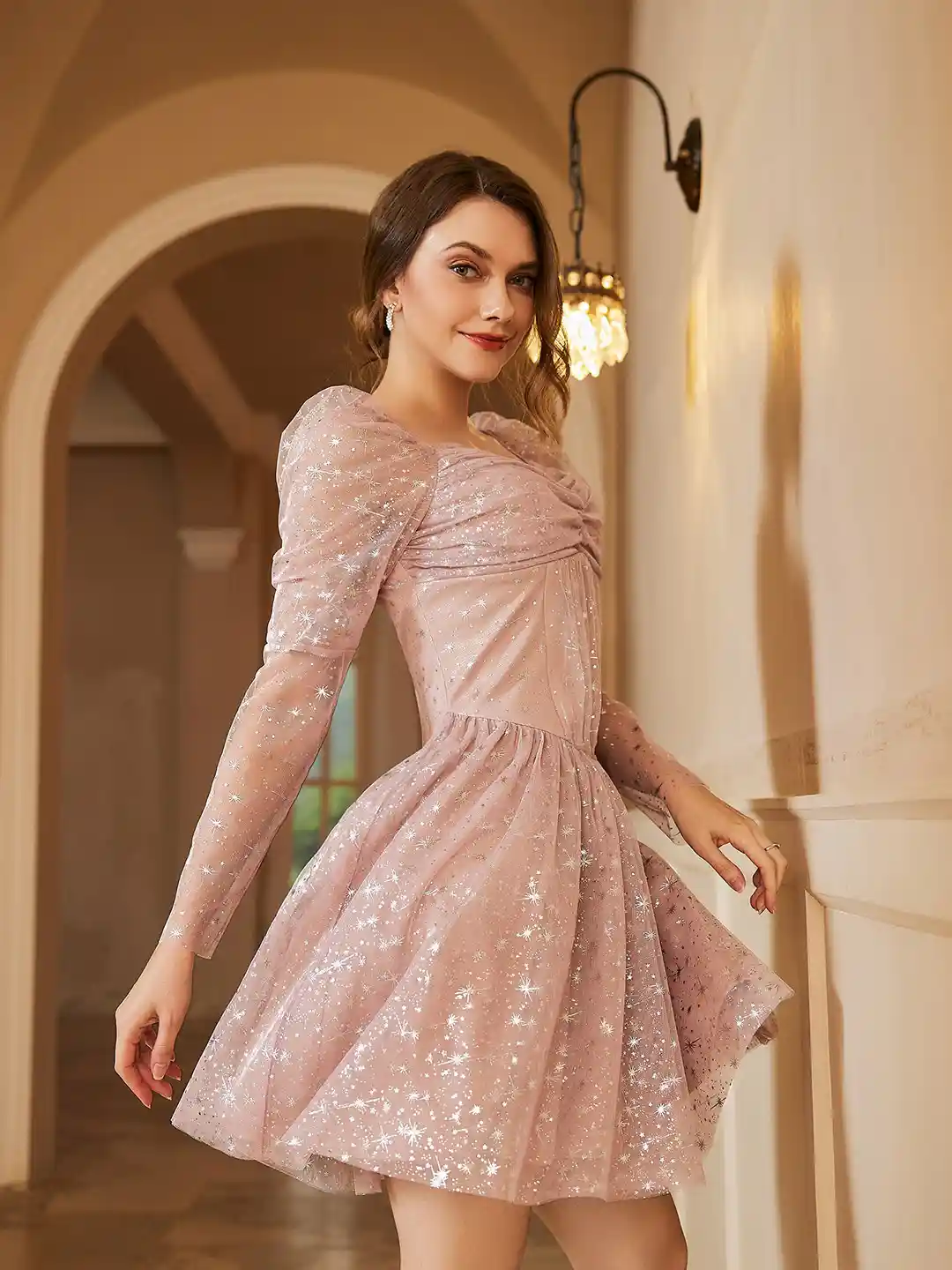 dresses with short sleeves and knee length Deep V-Neck Knee-Length Wholesale Cocktail Dresses main image 1