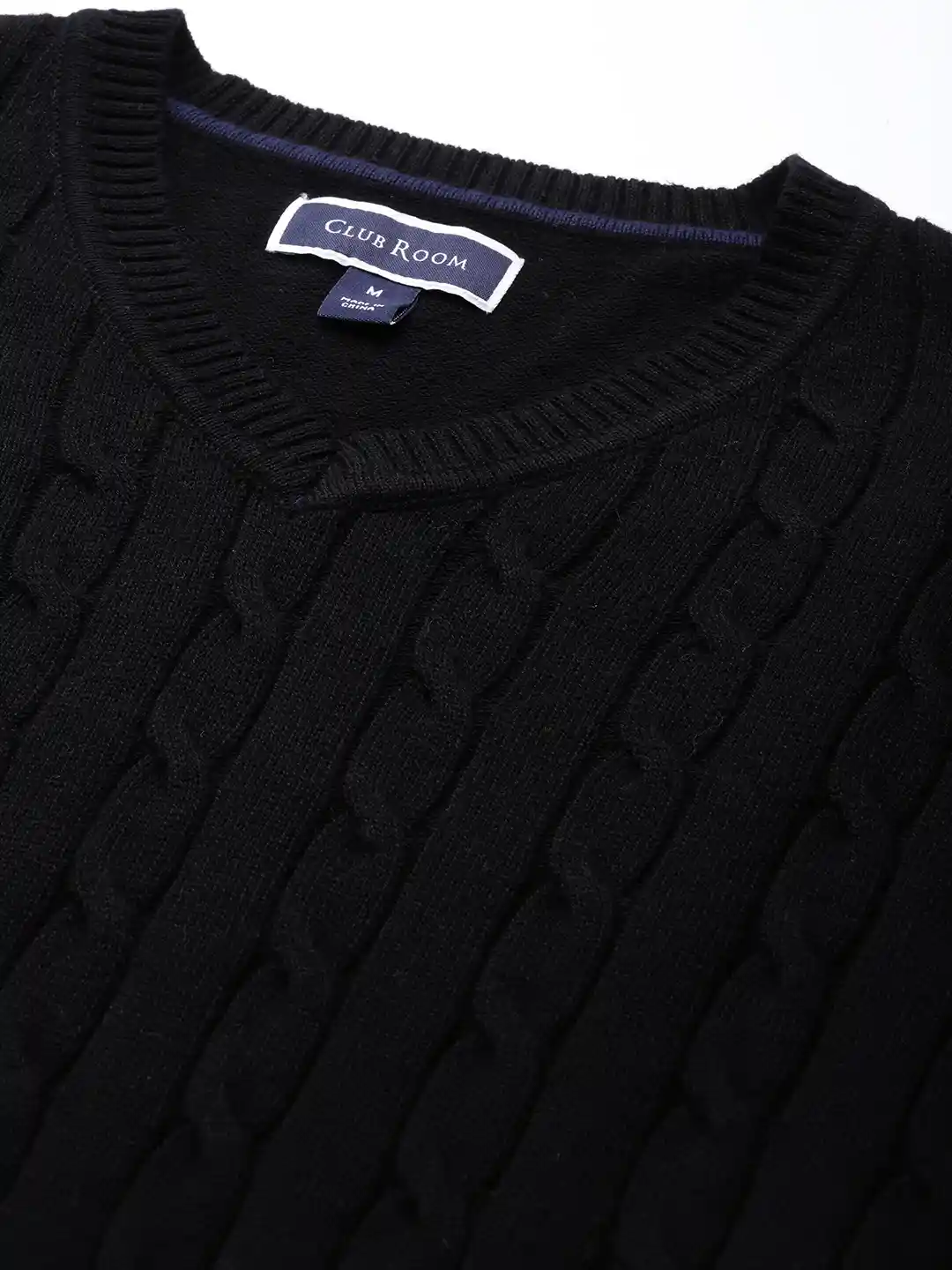 Buy Macy's Club Room Men Black Cable Knit Sweater Vest Sweaters