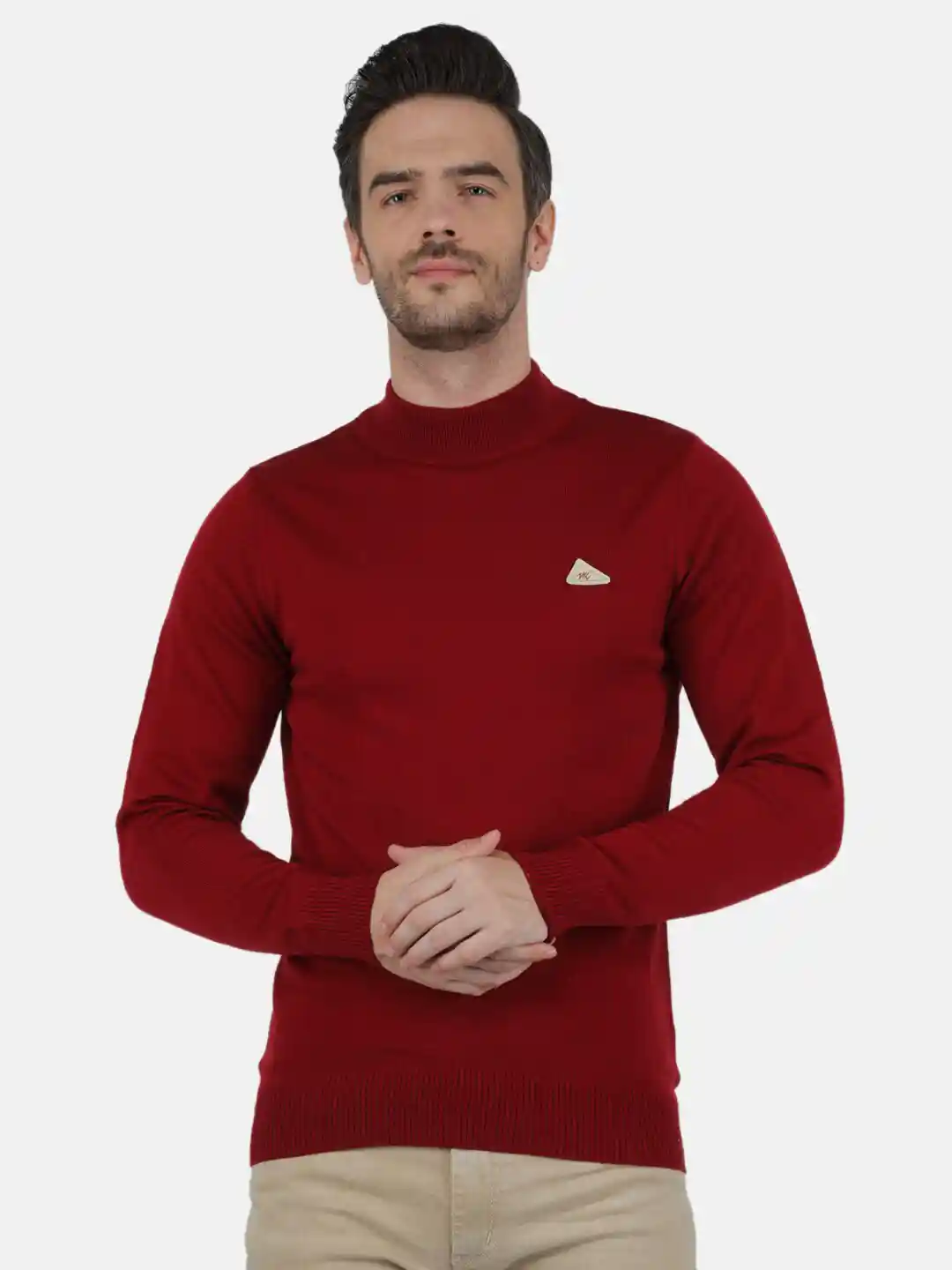 Buy Monte Carlo Men Maroon Pullover Sweaters for Men 19081322