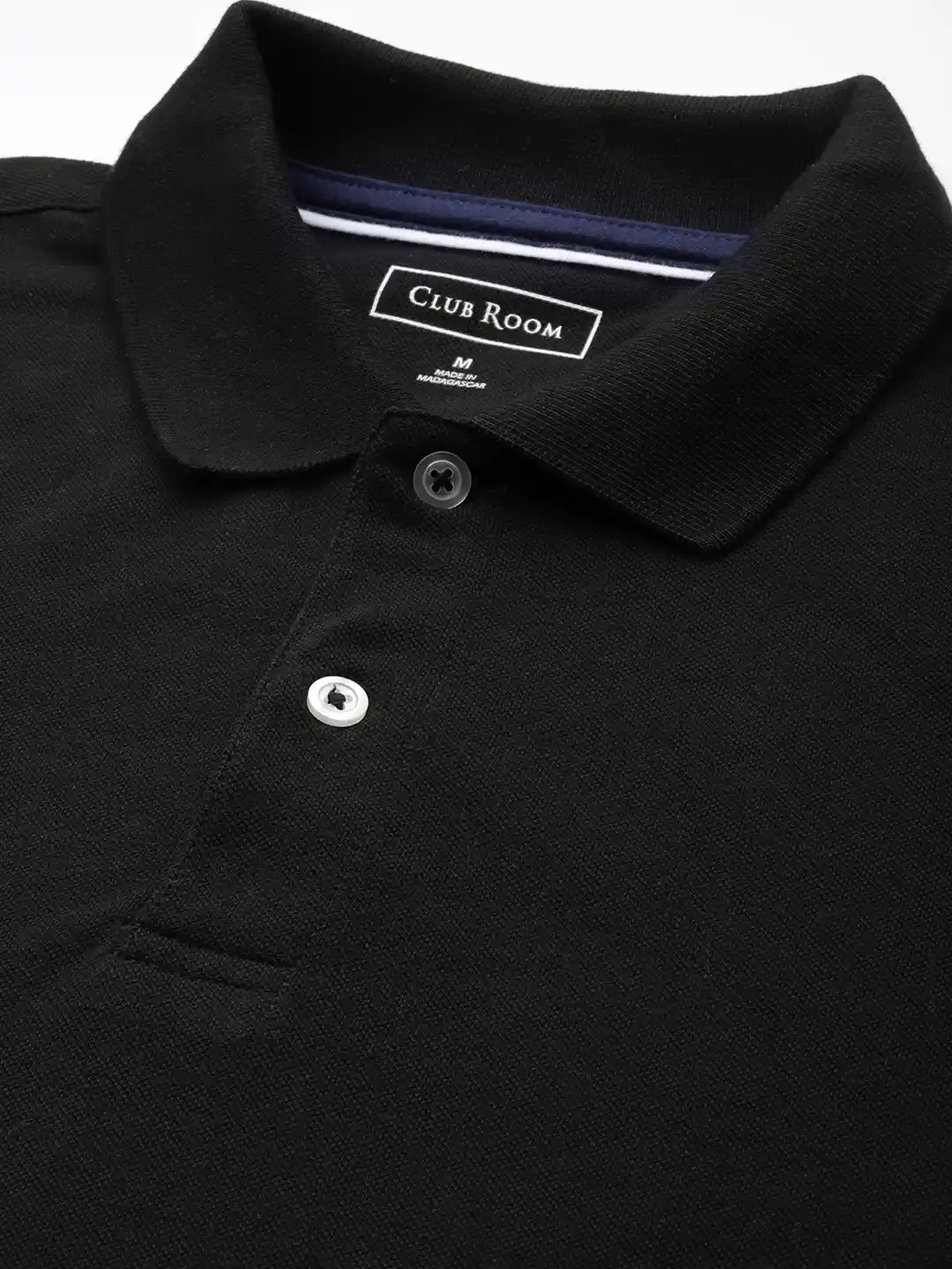 Buy Macy's Club Room Men Black Polo Collar T-shirt Tshirts for