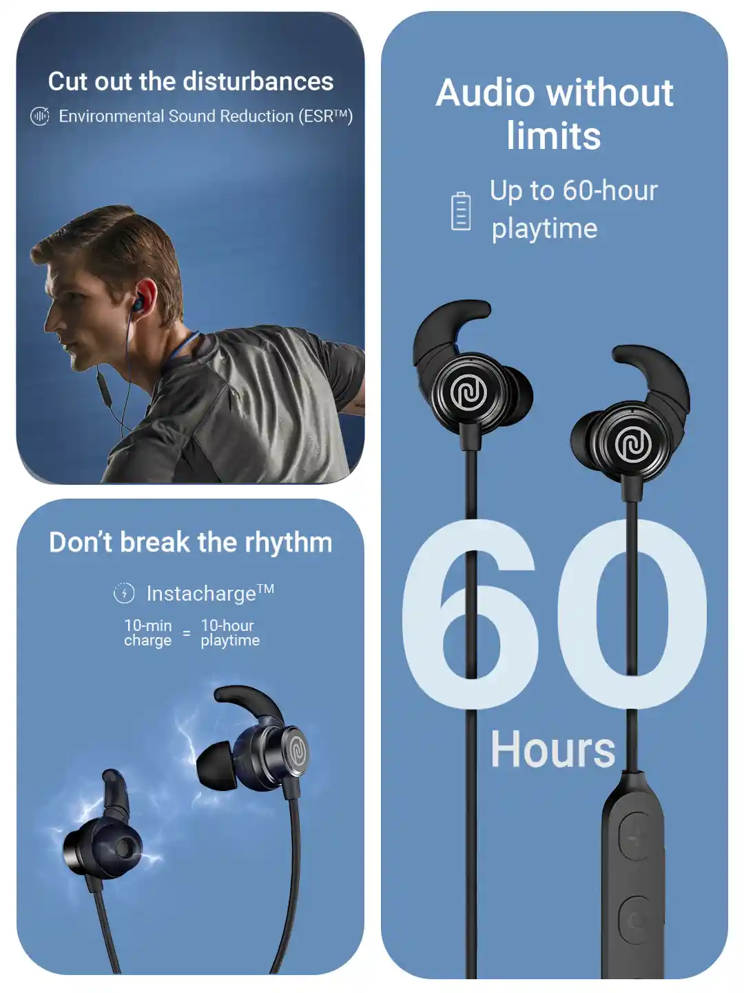 Buy NOISE Tune Active Pro Wireless Neckband with upto 60hrs