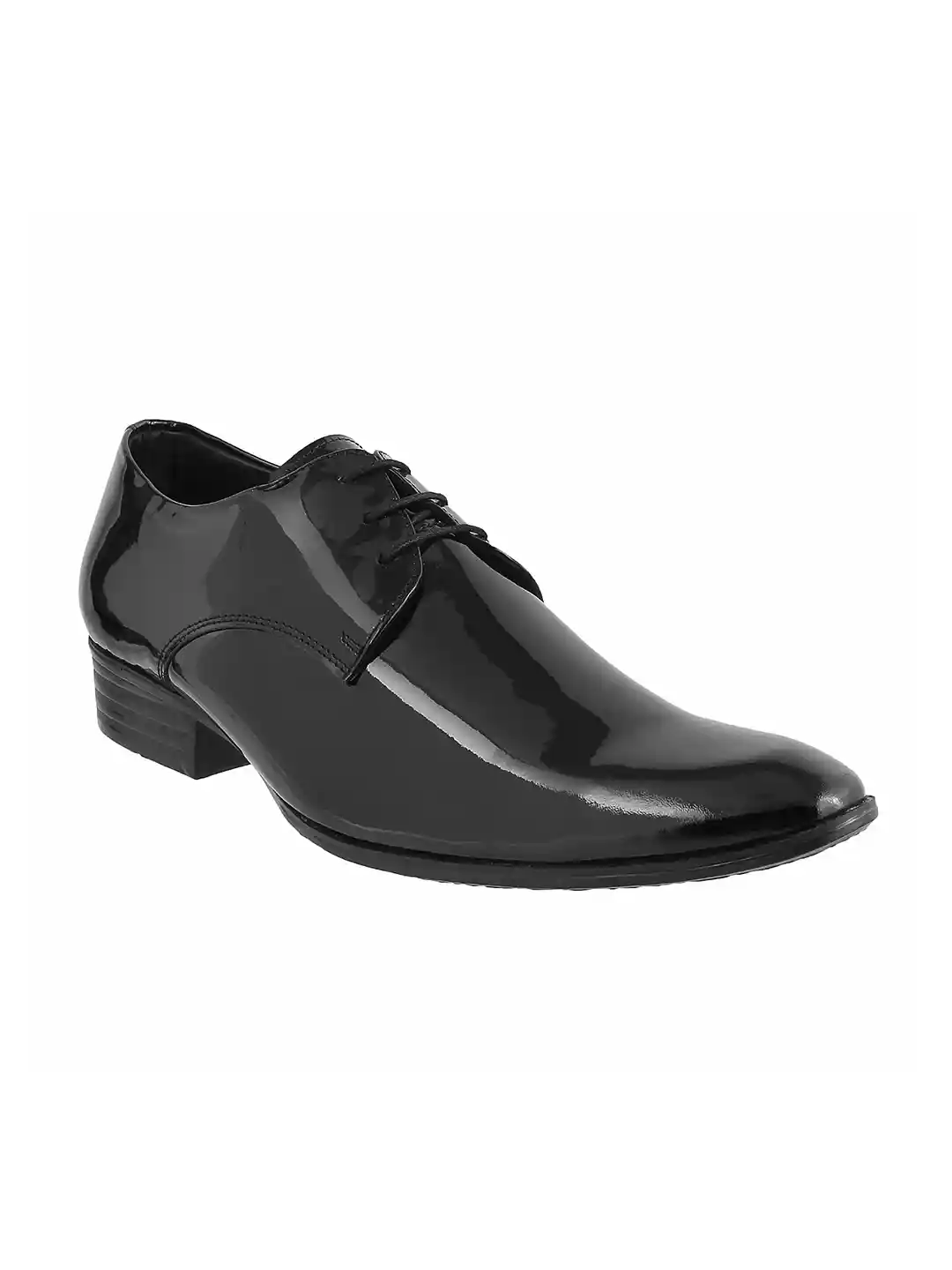 Buy Metro Men Black Glossy Leather Formal Shoes Formal Shoes for