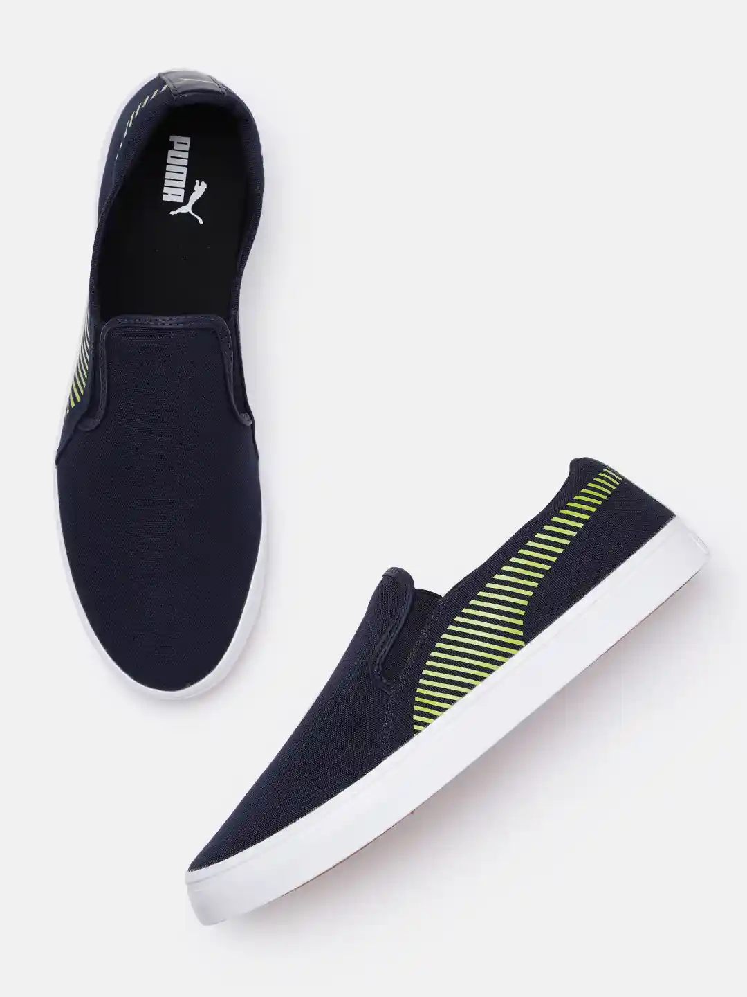Slip Ons Puma Shoes For Men Canvas Puma Men Navy Blue Madrid IDP