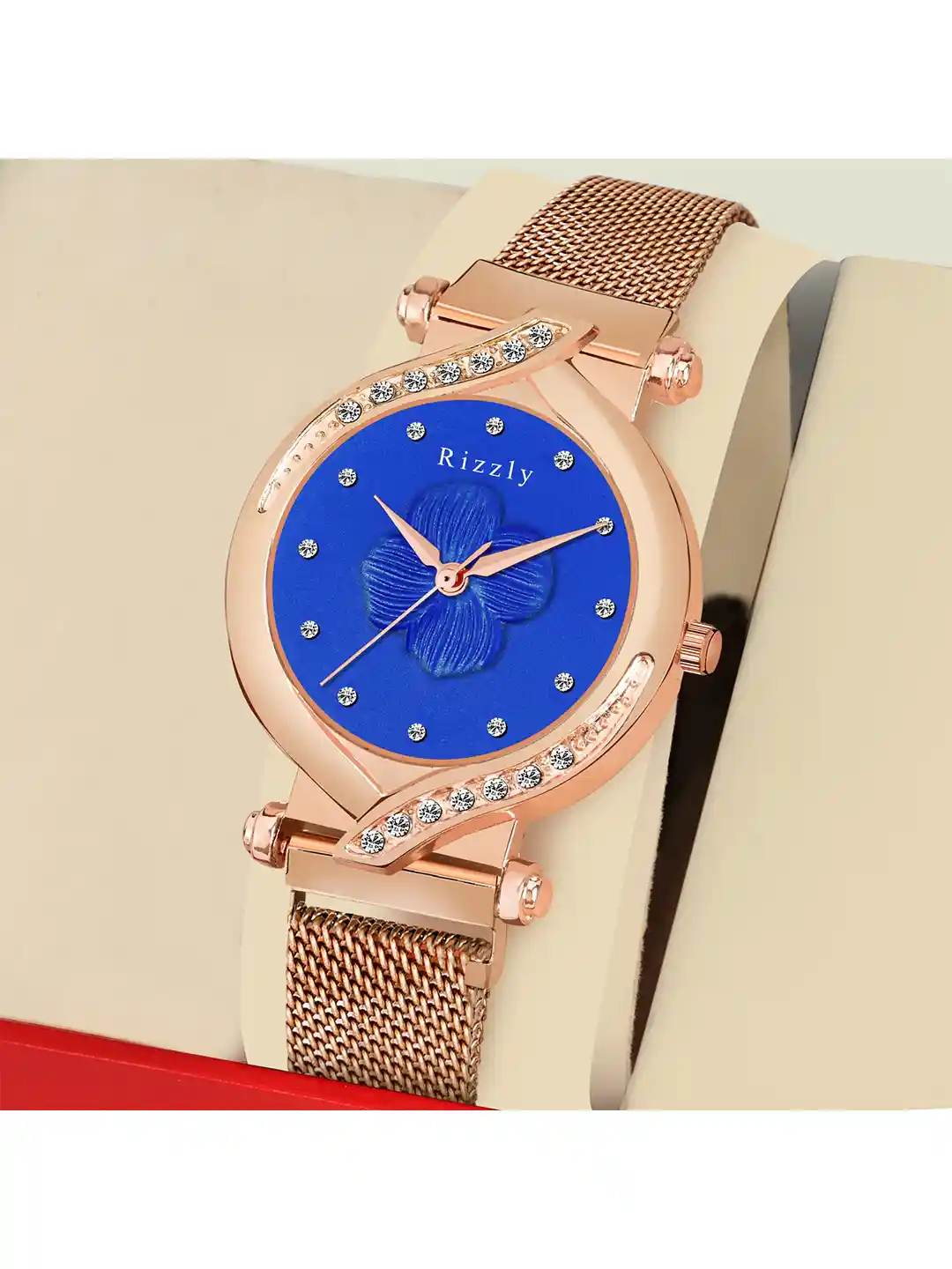 Analog Watch Rose Gold Blue Dial Watch Septem Women Blue