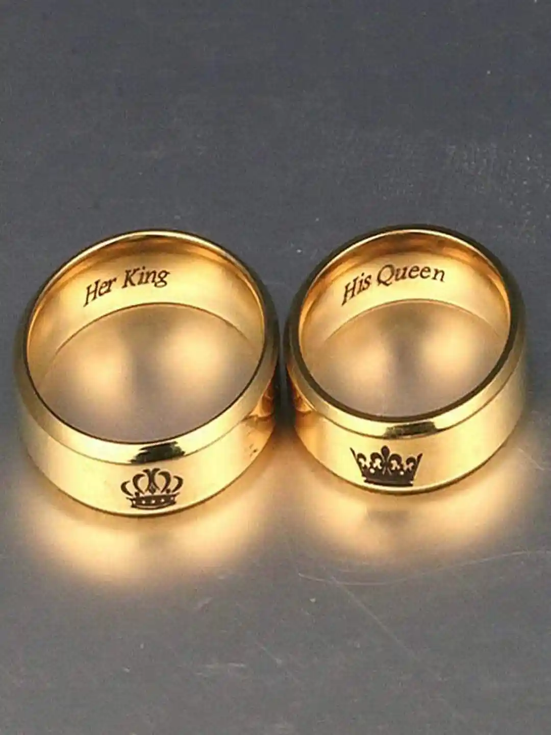 Buy UNIVERSITY TRENDZ Pack Of Gold-Plated Gold-Toned King/Queen - Main Image