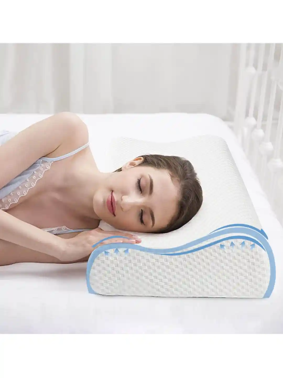 Buy Pum Pum White Solid Polycotton Medium Memory Foam Therapedic