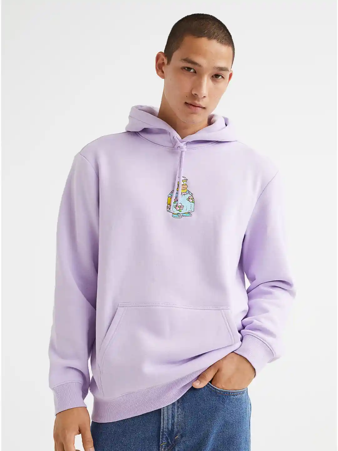 Purple Hoodies Designer Mens H&M Men Purple Regular Fit Hoodie