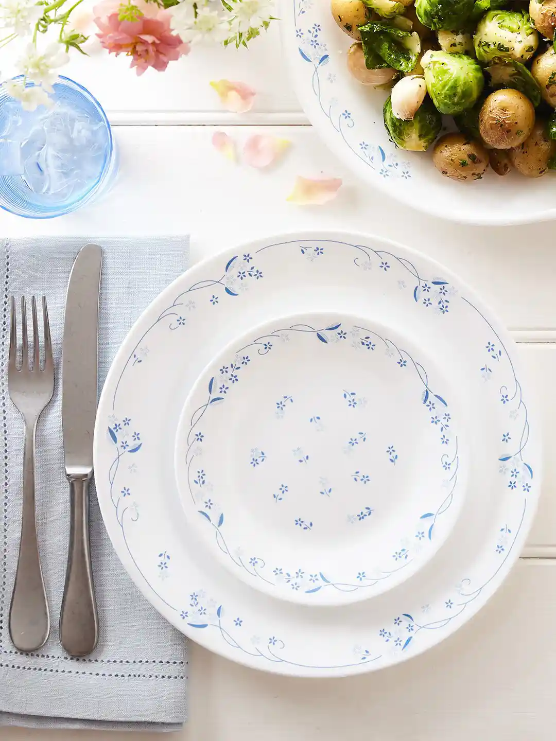 Buy Corelle Livingware Provincial White Floral Vitrelle Glass