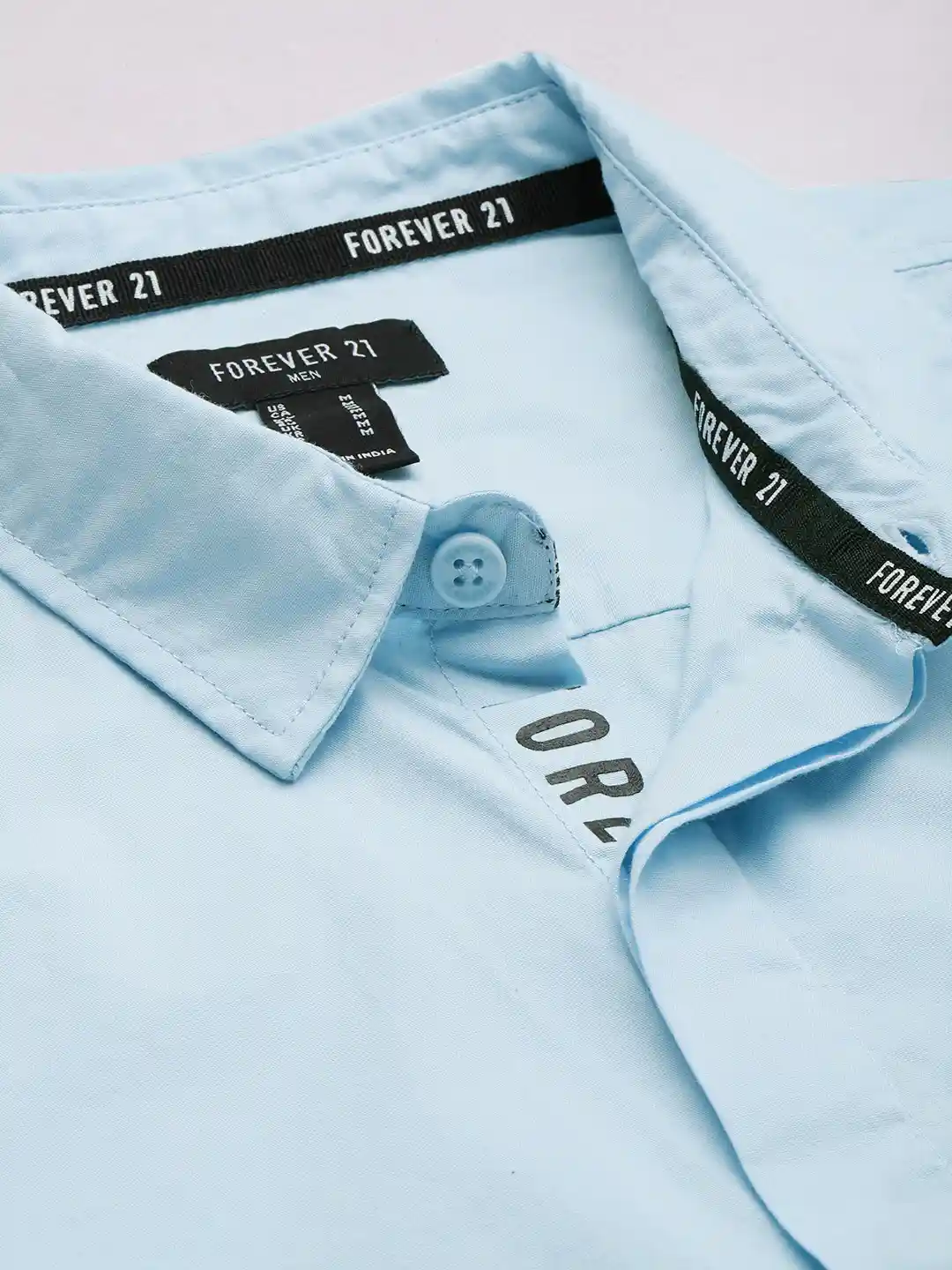 Buy FOREVER 21 Men Light Blue Solid Regular Fit Casual Shirt