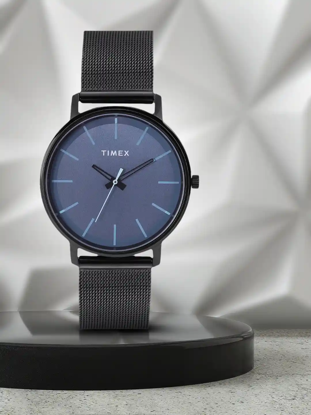 Timex Men Blue Dial Black Bracelet Style Straps Analogue Watch TWTG80SMU13