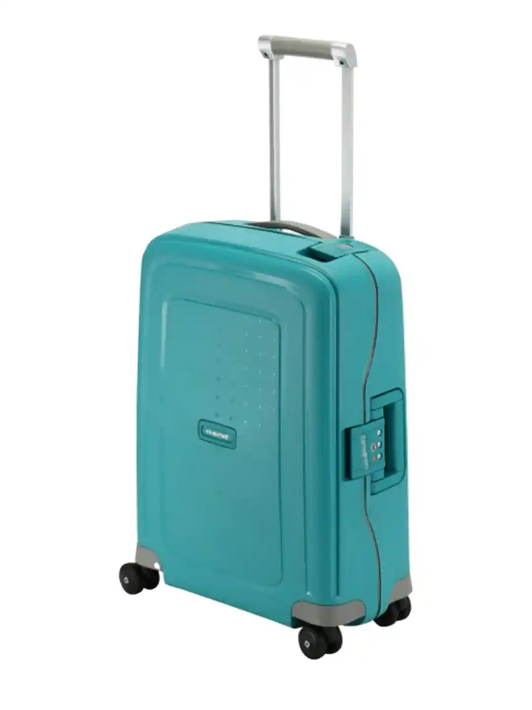 Buy Samsonite Teal-Blue Textured Hard-Sided Cabin Trolley Suitcase