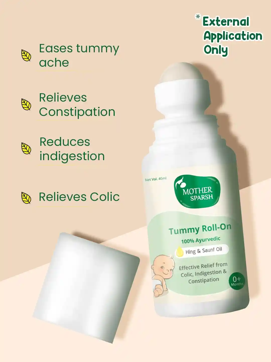 Buy Mother Sparsh Kids Colic Relief Baby Tummy Roll-On for