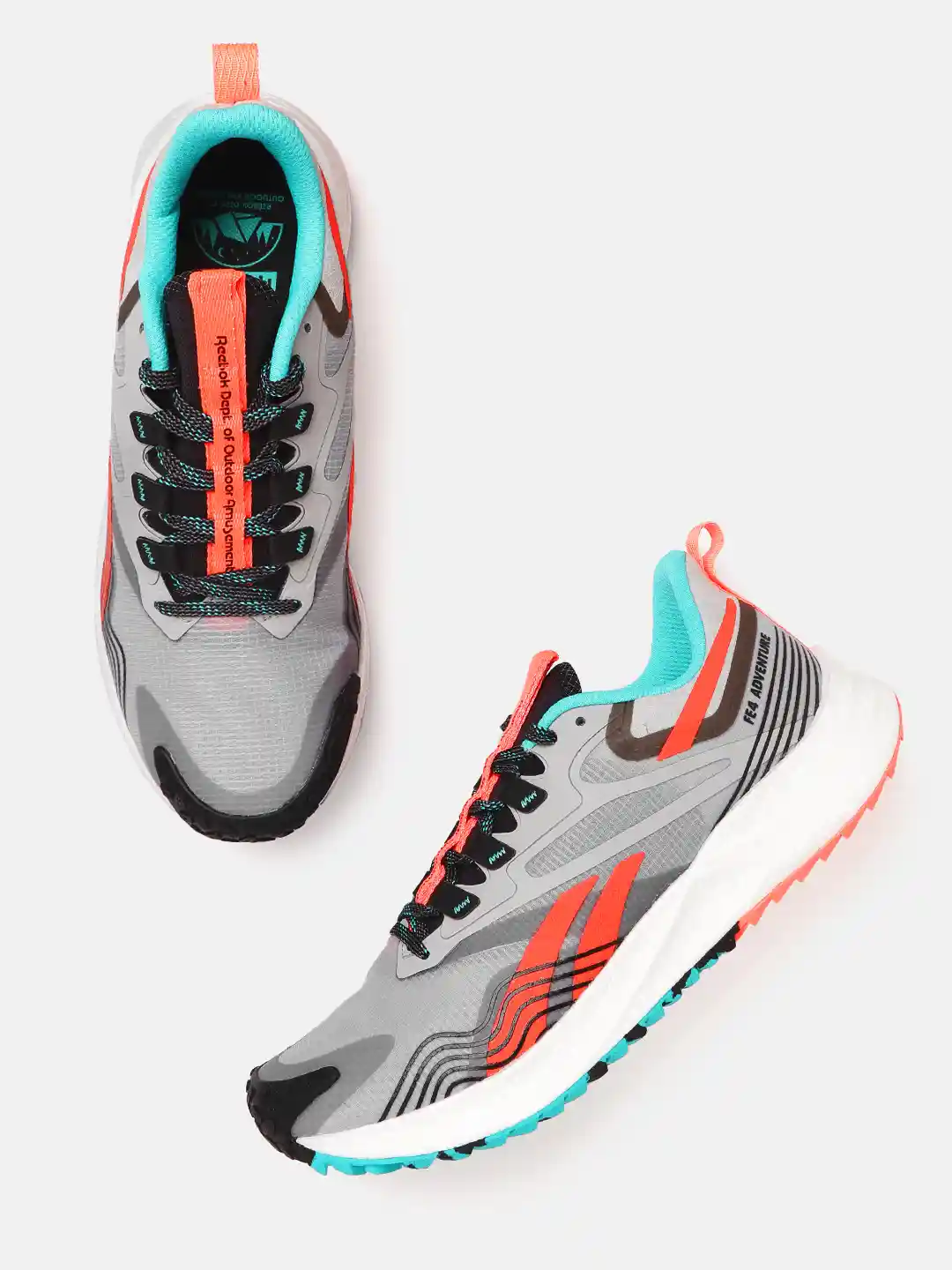 Buy Reebok Men Grey Black Self Checked Floatride Energy