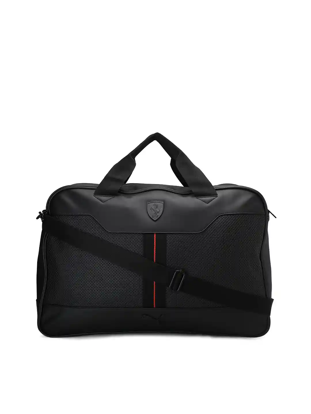 Buy Puma Unisex Black Textured Ferrari LS Weekender Duffel Bag